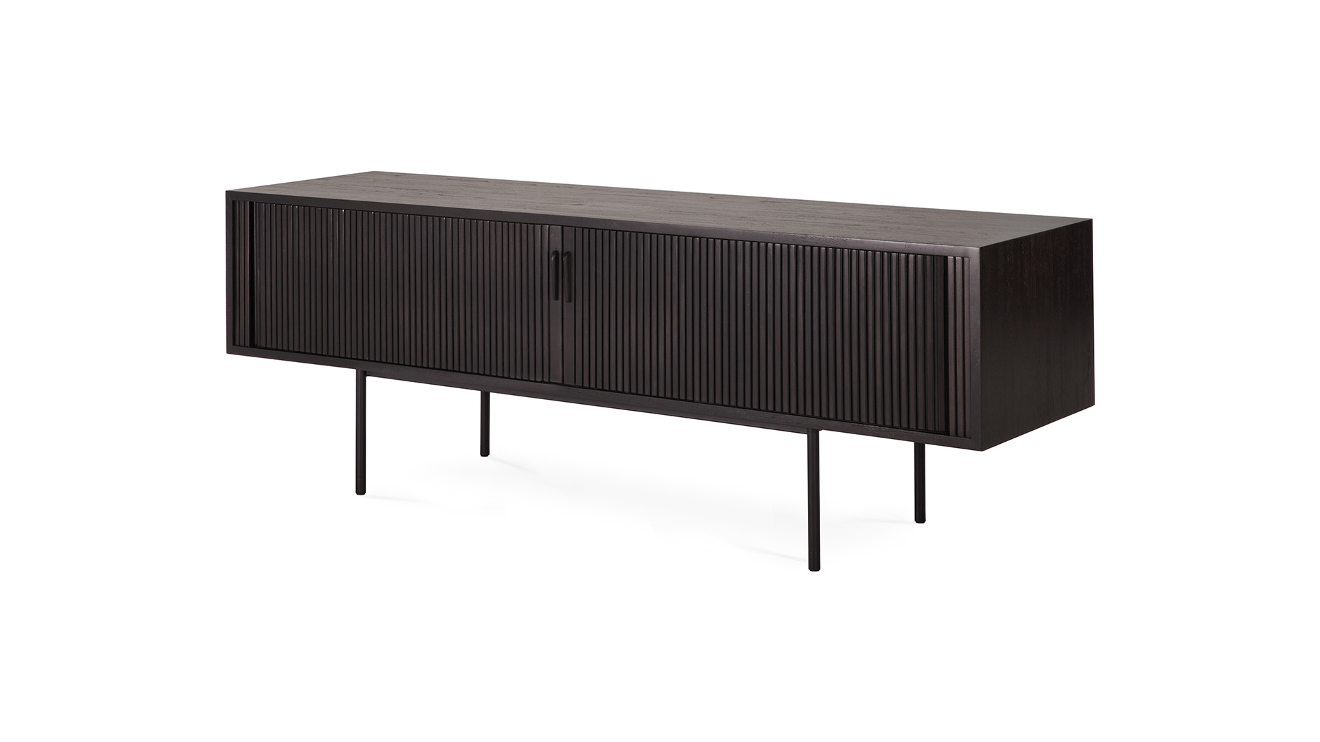 Teakholz schwarz Roller Max TV Anrichte 162 x 45cm Ethnicraft