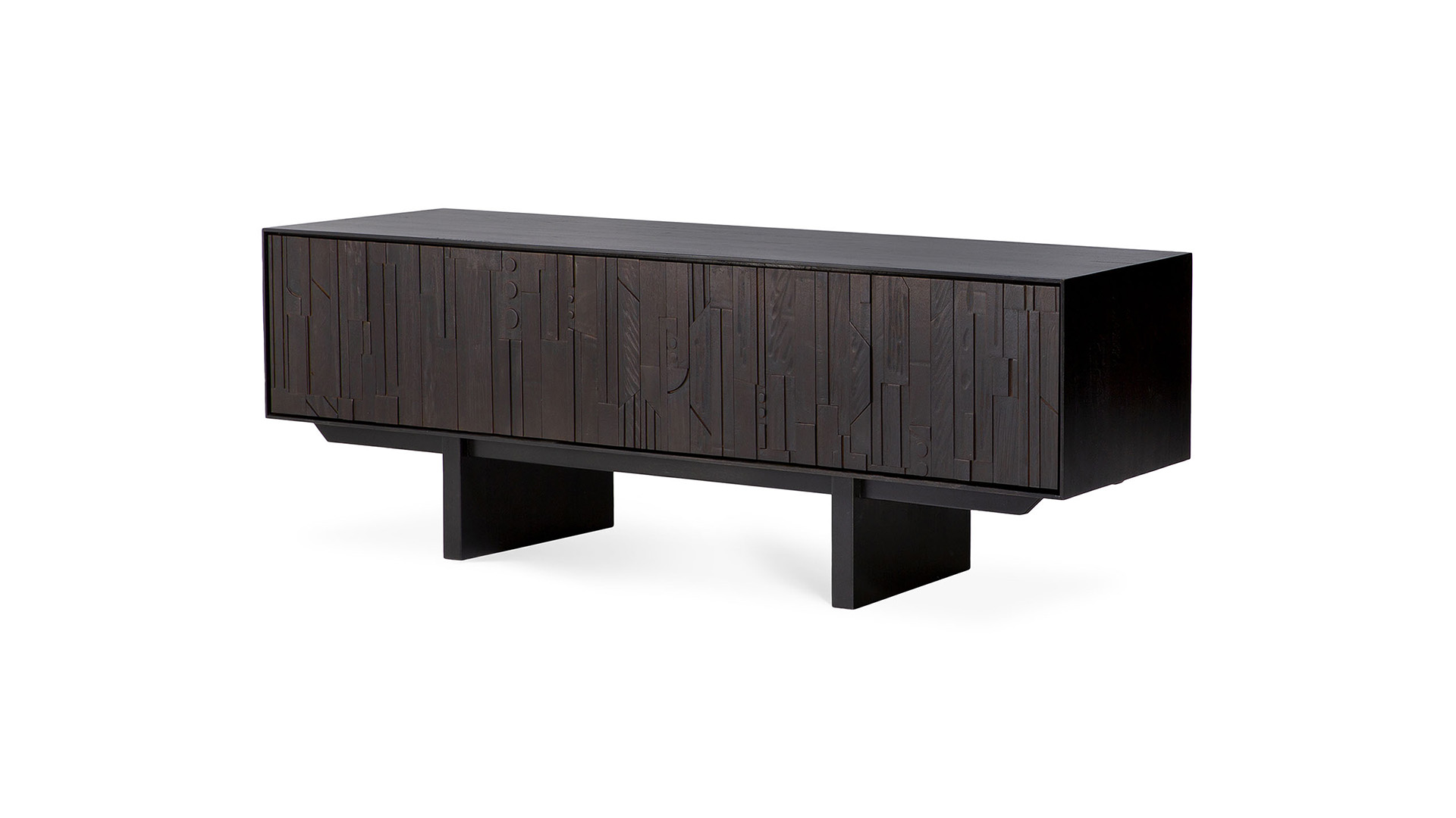 Teakholz schwarz Mosaic TV Anrichte 162 x 45cm Ethnicraft
