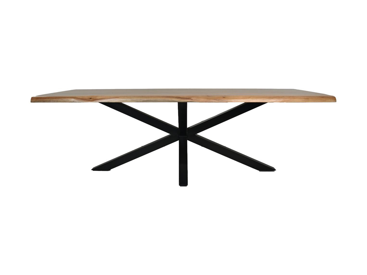 Acacia Interior Table Soho Luxe 250cm Natural - Black Metal Base