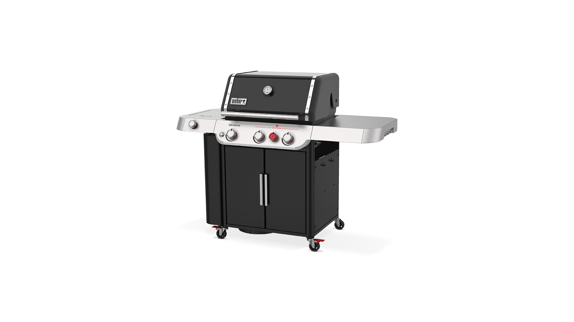 Genesis II E-335 Black Met Geëmailleerd Gietijzeren Grillrooster + Sear Brander