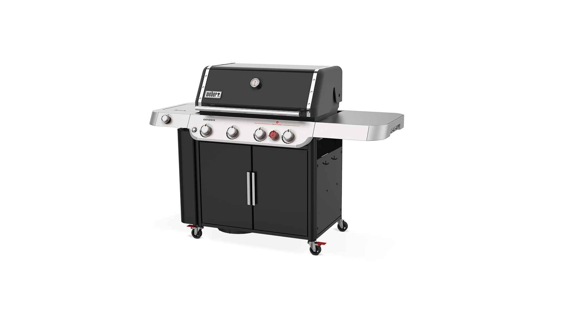 Genesis II E-435 Schwarz mit GBS-Grillrost + Sear Station und Seitenbrenner