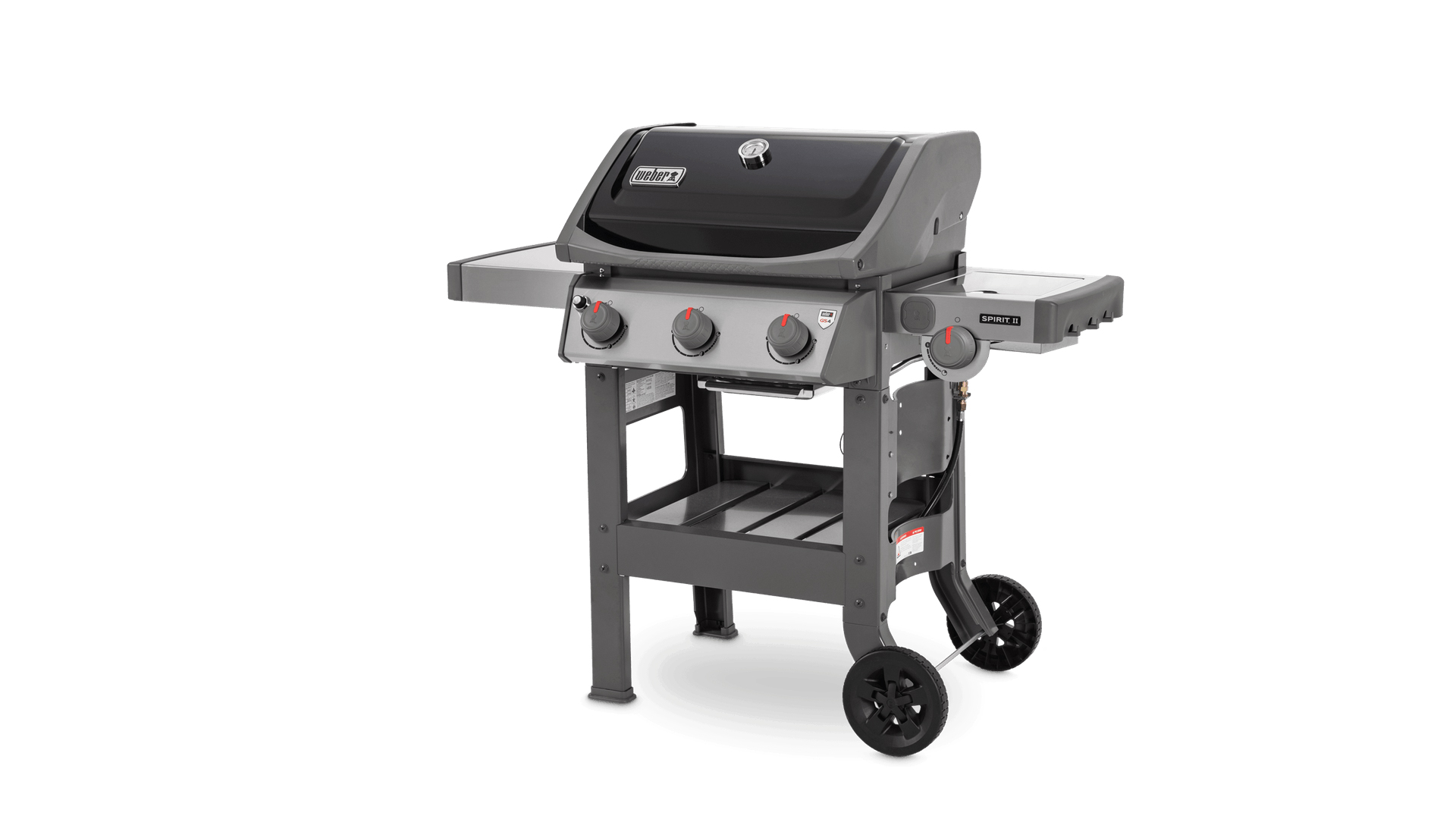 Spirit II E-320 Black With GBS Grill Grate - Igrill Ready - Weber