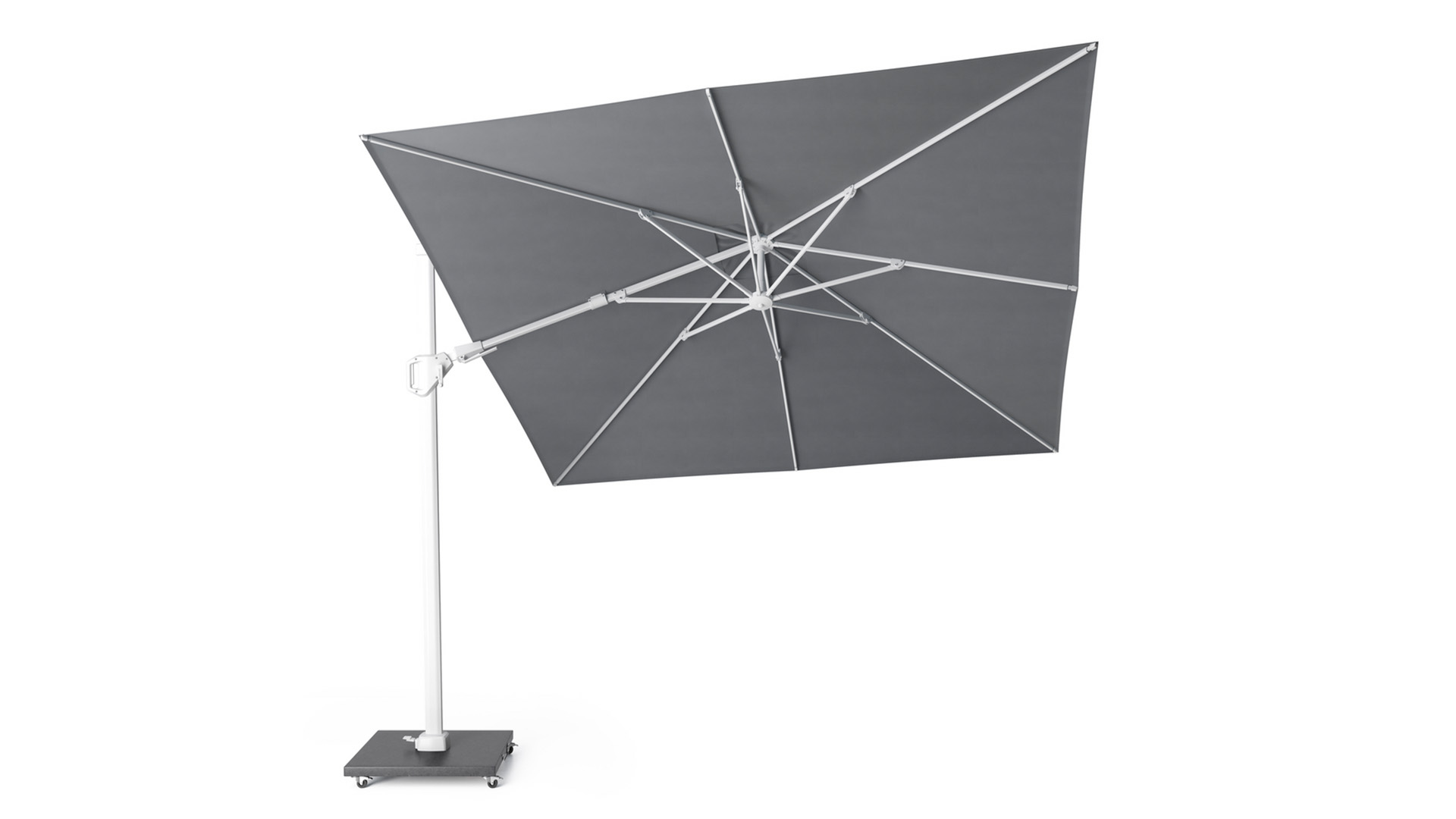 Floating parasol Challenger T2 Premium 300 x 300cm Mast White - Cloth Manhattan