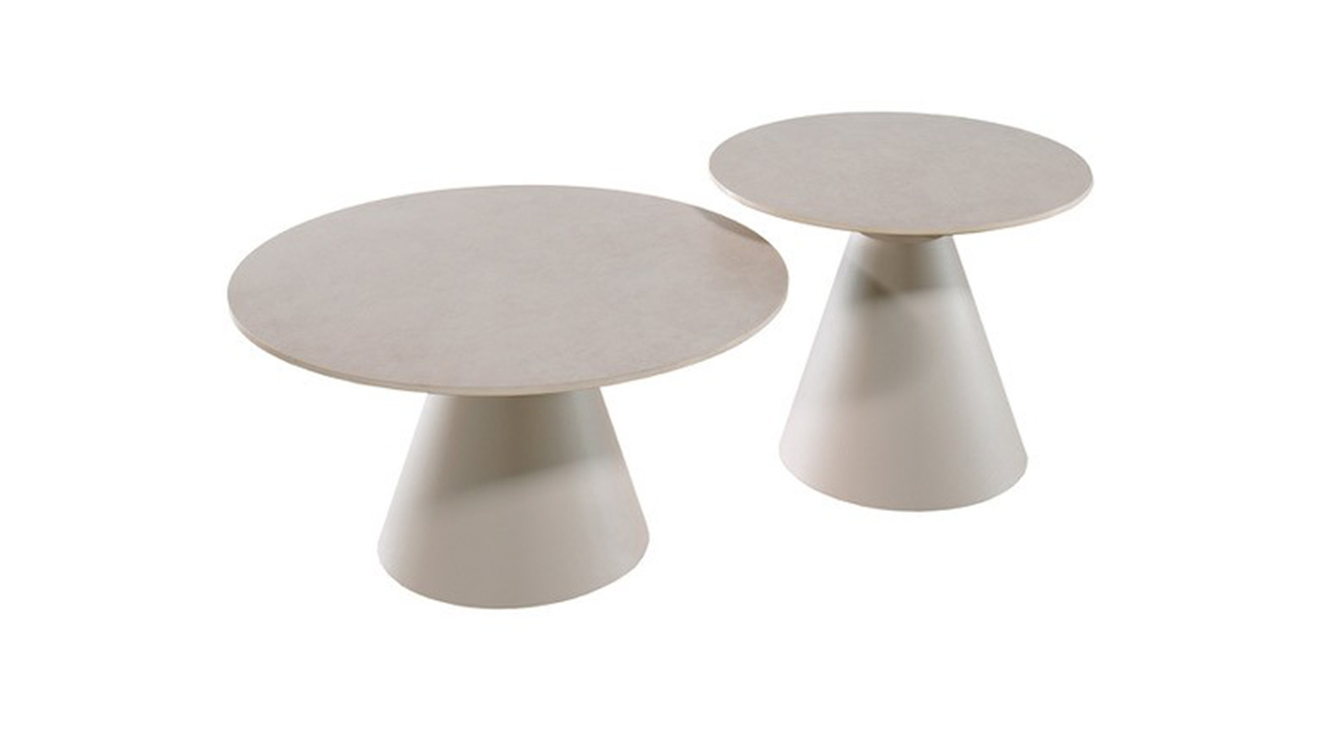 Alu Lounge Amora Coffee Table Dia 60cm - Alu Linen - Ceramic White