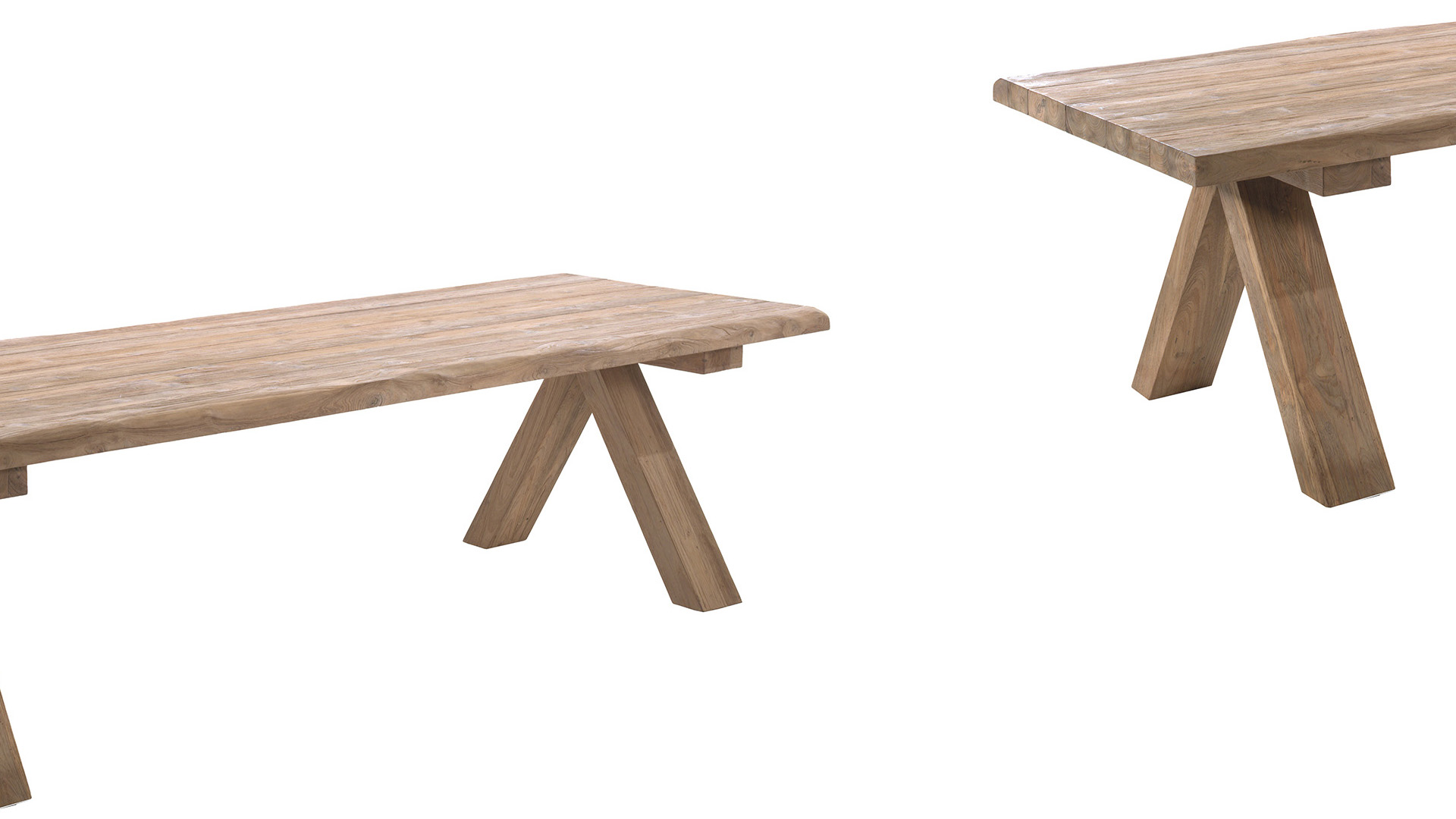 Table de jardin en teck Longford 300cm x 100cm x H78cm - Recup Teck
