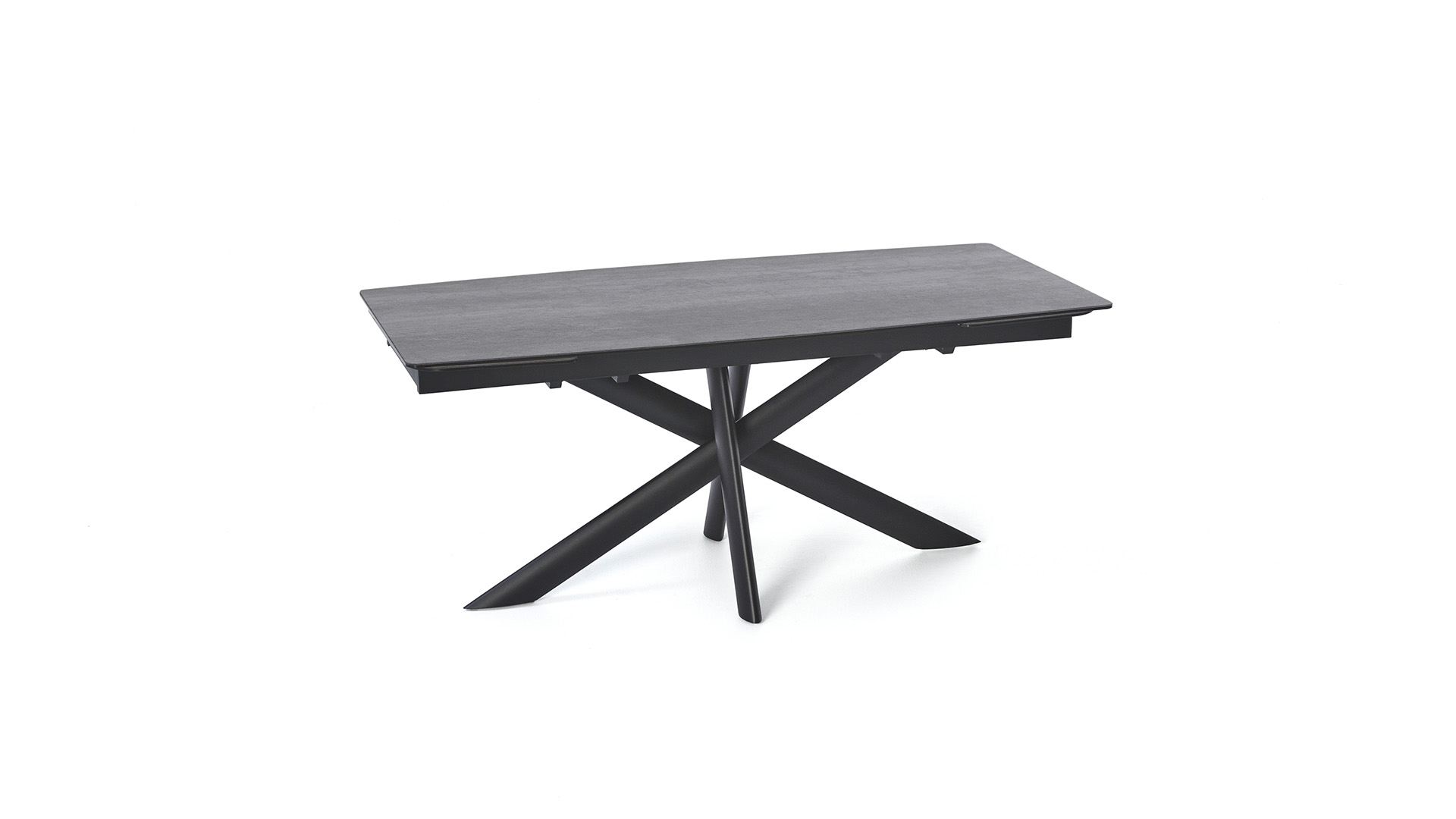 Interior table Pablo Extendable 180 x 260 x 100 Ceramic Anthracite On Spider base Black Metal