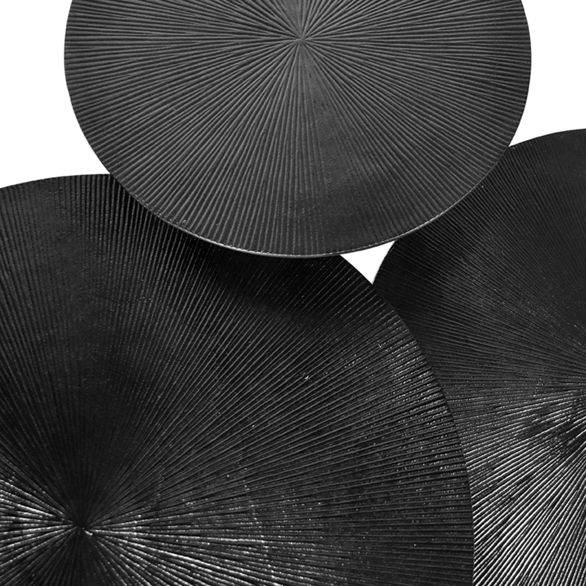 Coffee table set Nobby - Black - Metal - 60 cm