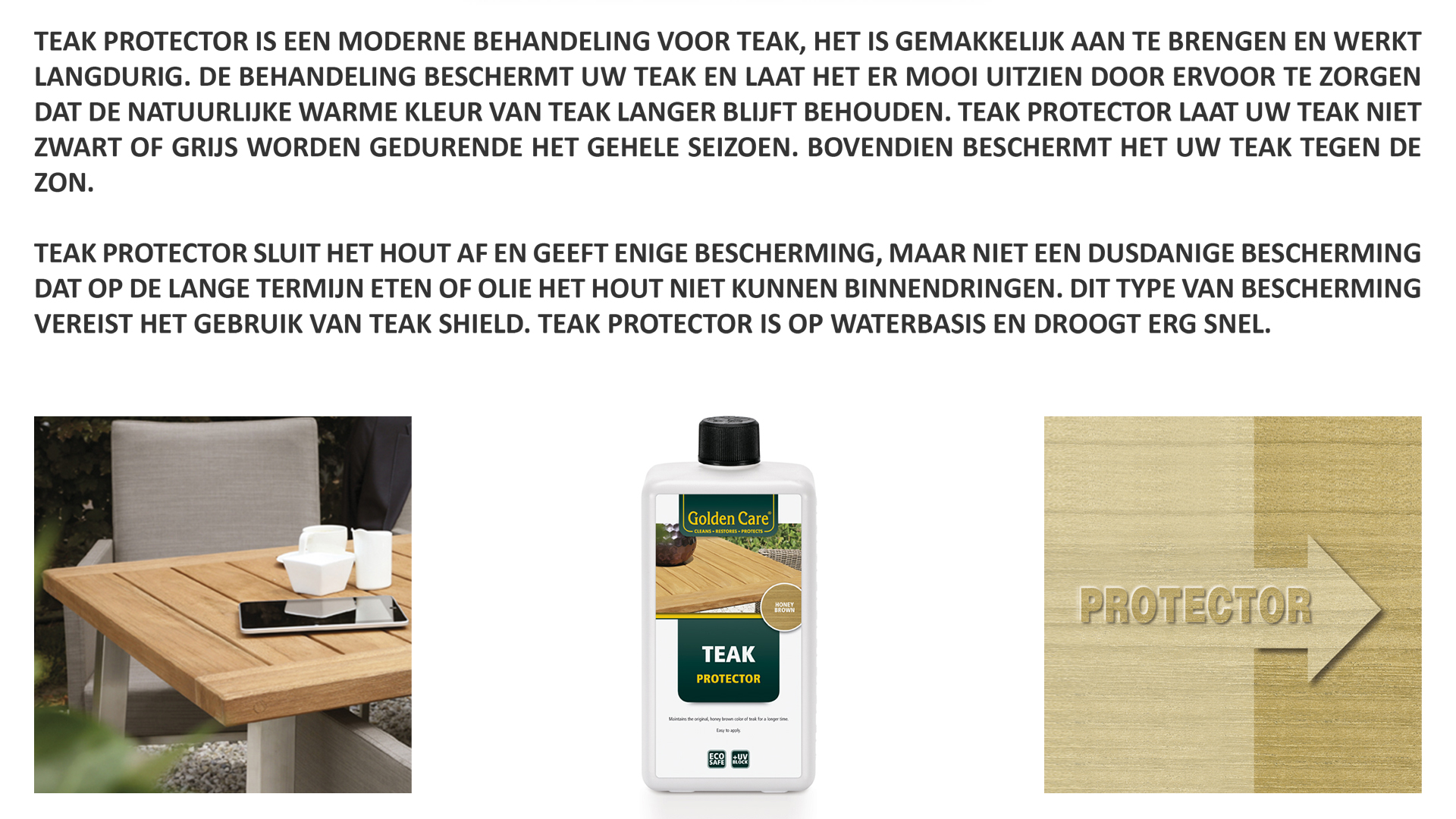 Teak Color Protector 1l - Naturel Licht Bruin - Honey Brown