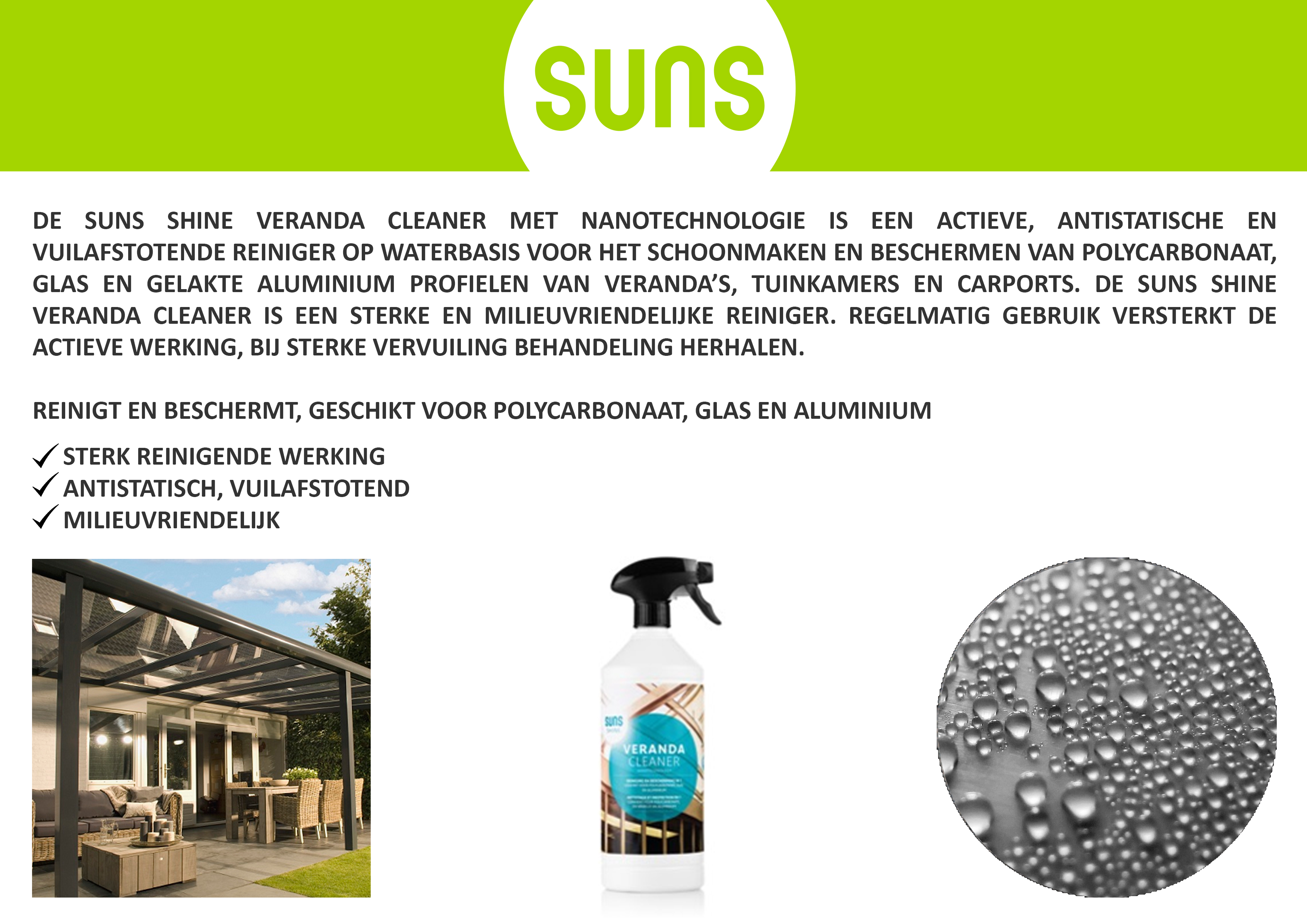 Nettoyant pour véranda Suns Shine 1L