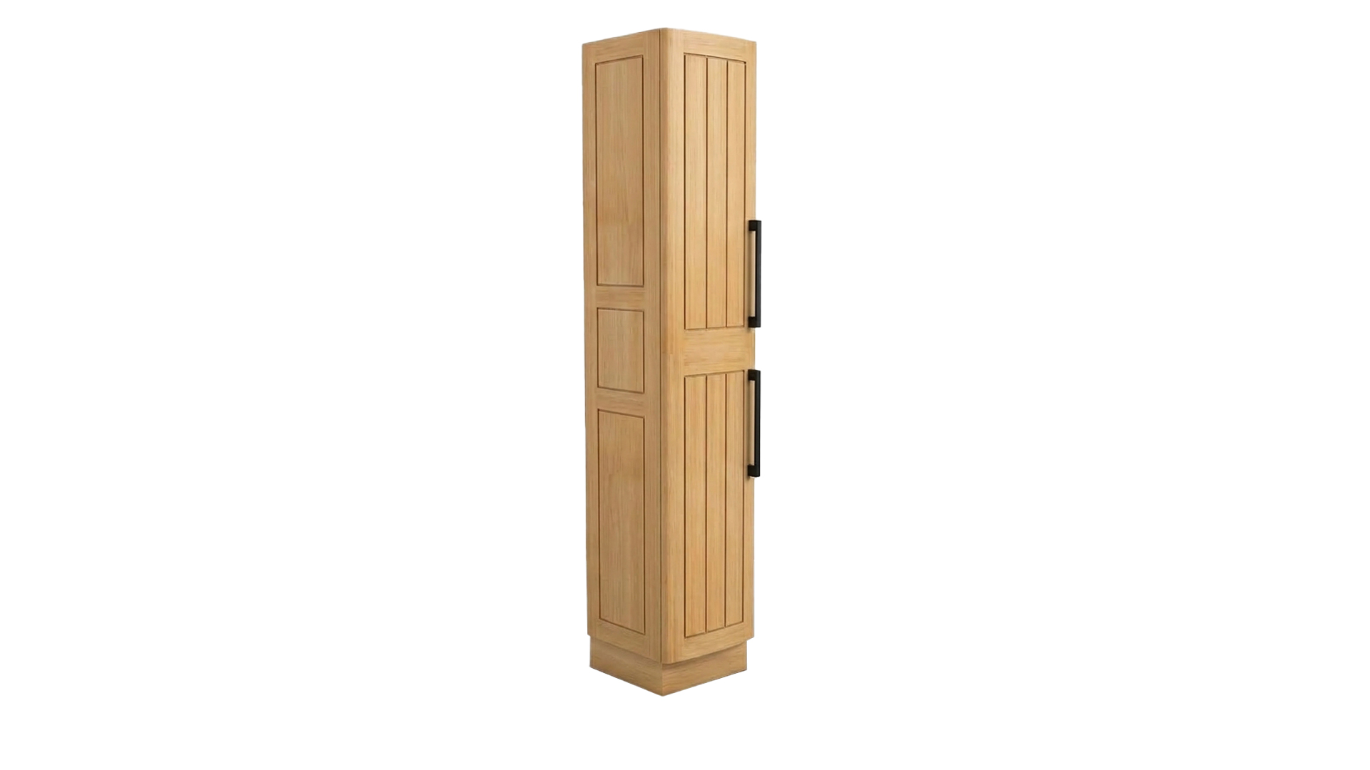 Armoire colonne en teck New Monaco, ouverture à gauche