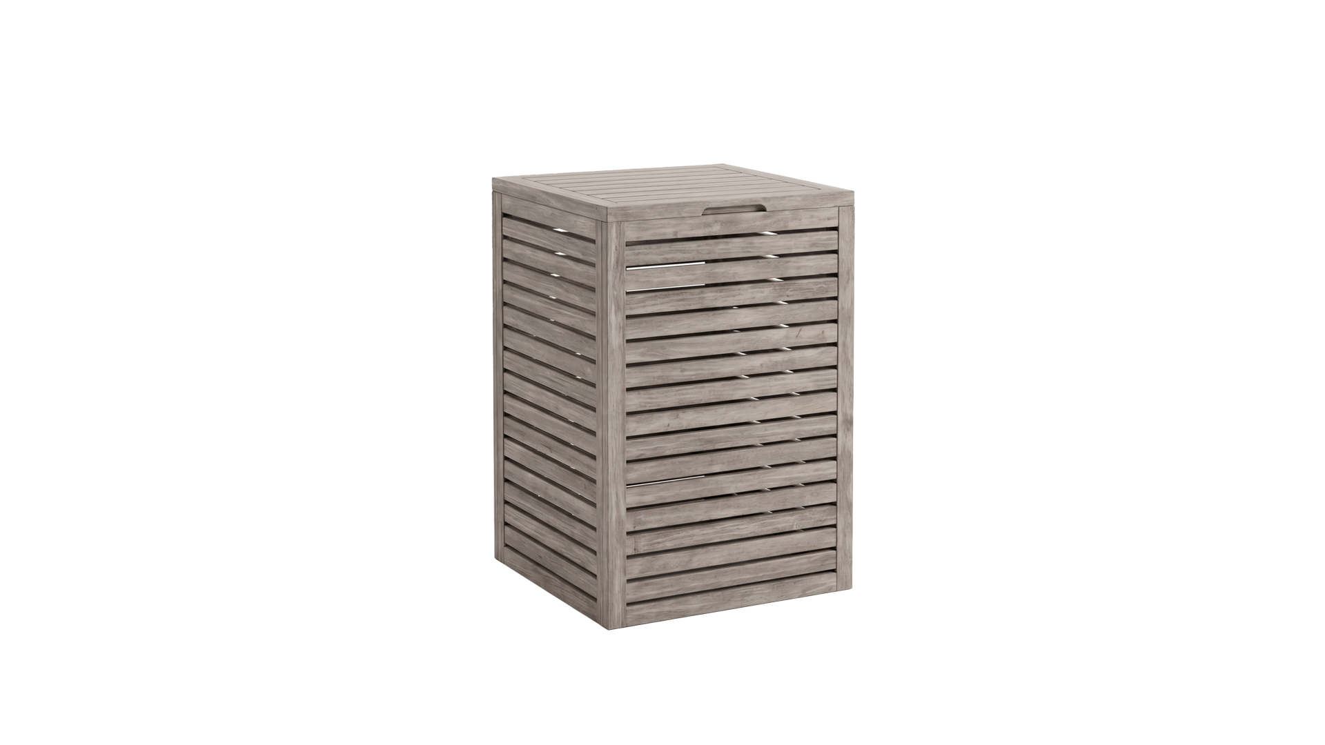 Panier à linge gris rétro 40 cm x 40 cm x H 60 cm