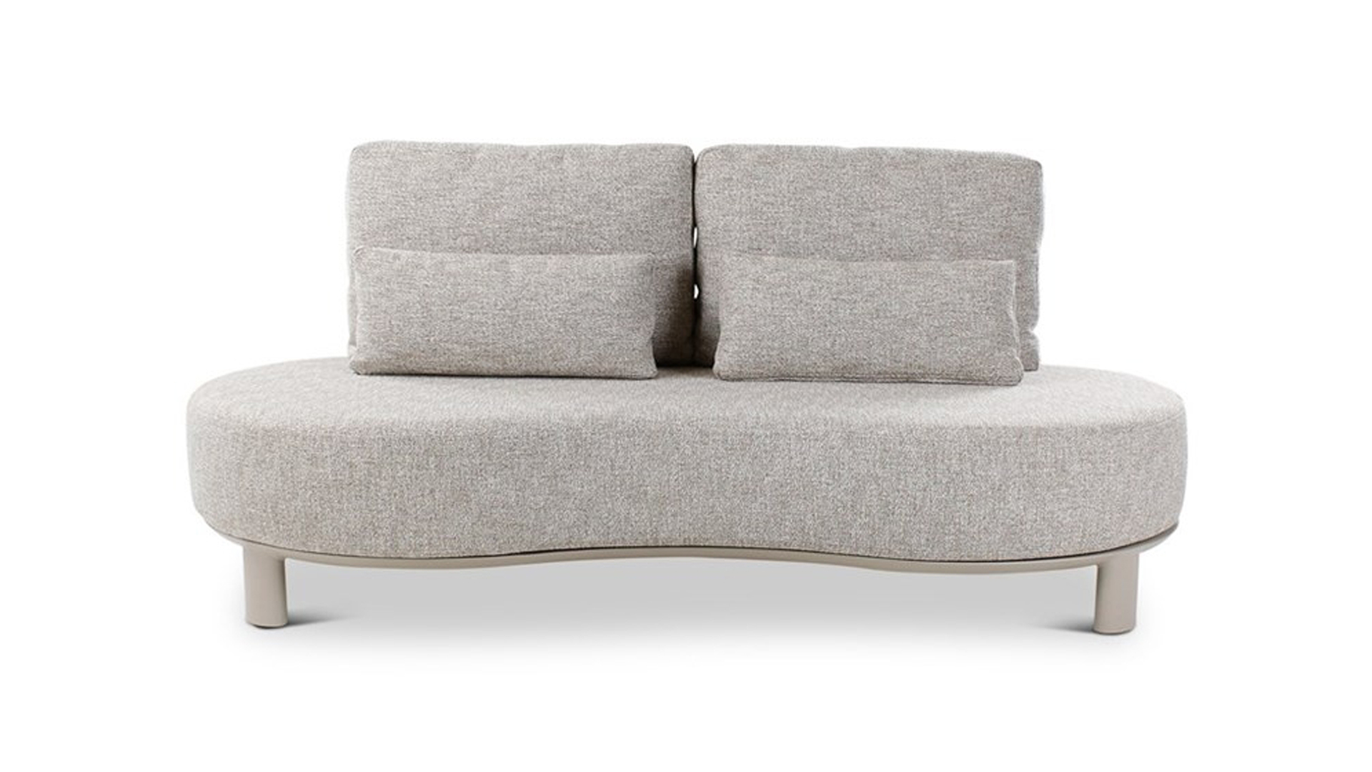 Alu Lounge Nimbo 2-seater Frame Topo - Stone Weaving + Quick-drying Cushions Ensis + Cover Alu Lounge Nimbo 2-seater Frame Topo - Stone Weaving + Quick-drying Cushions Ensis + Cover