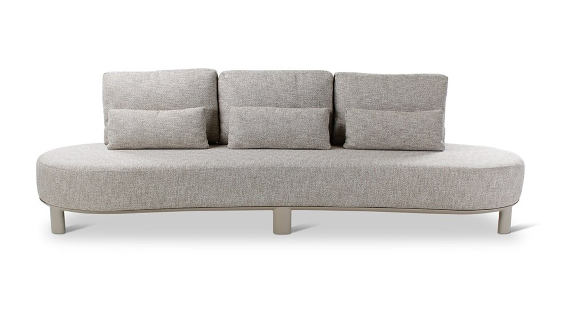 Alu Lounge Nimbo 3-zit Frame Topo - Stone Weaving + Sneldrogende Kussens Ensis + Cover Alu Lounge Nimbo 3-zit Frame Topo - Stone Weaving + Sneldrogende Kussens Ensis + Cover