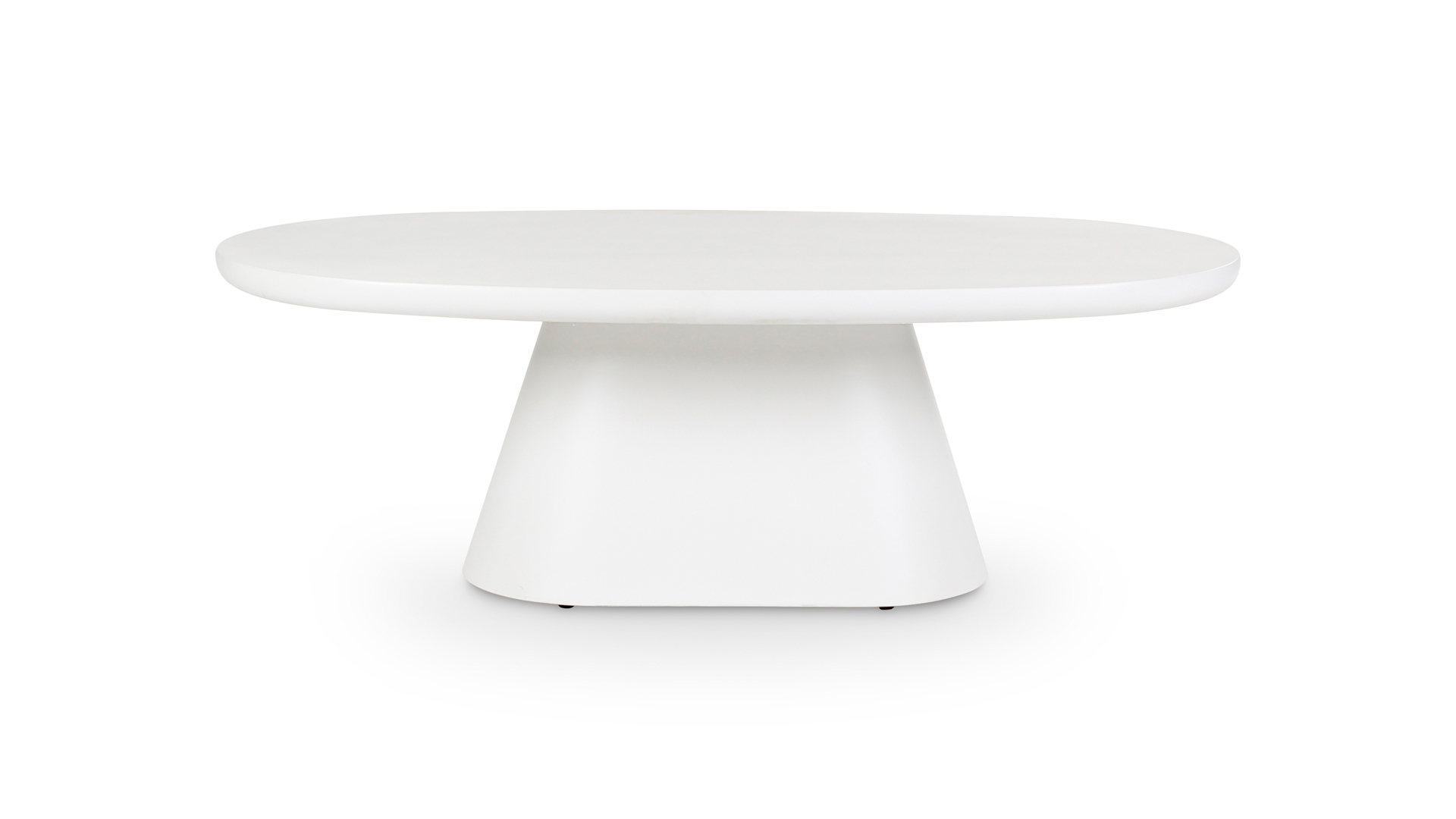 Table basse Jade en microciment neige 120 cm x 70 cm