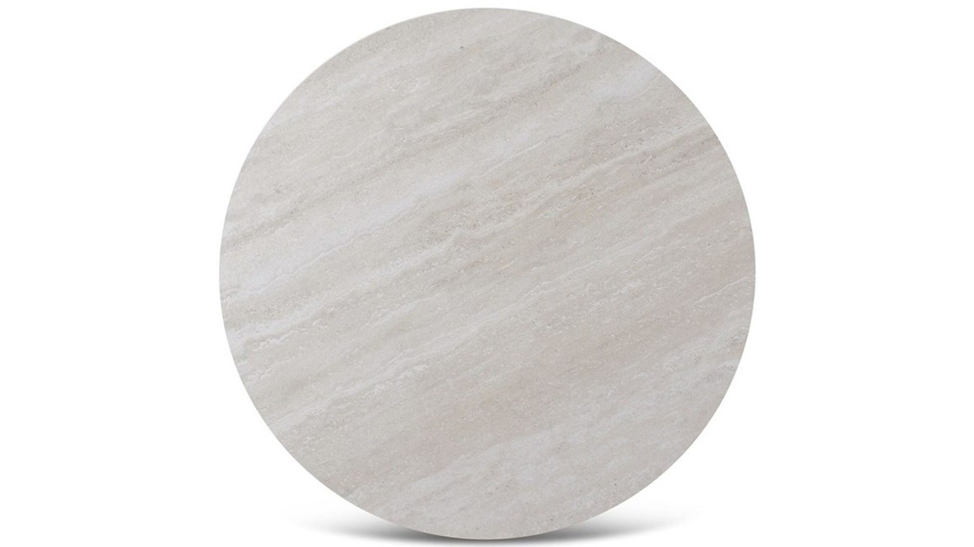 Nimbo Table Basse Alu Structure Topo - Plateau Céramique Travertin