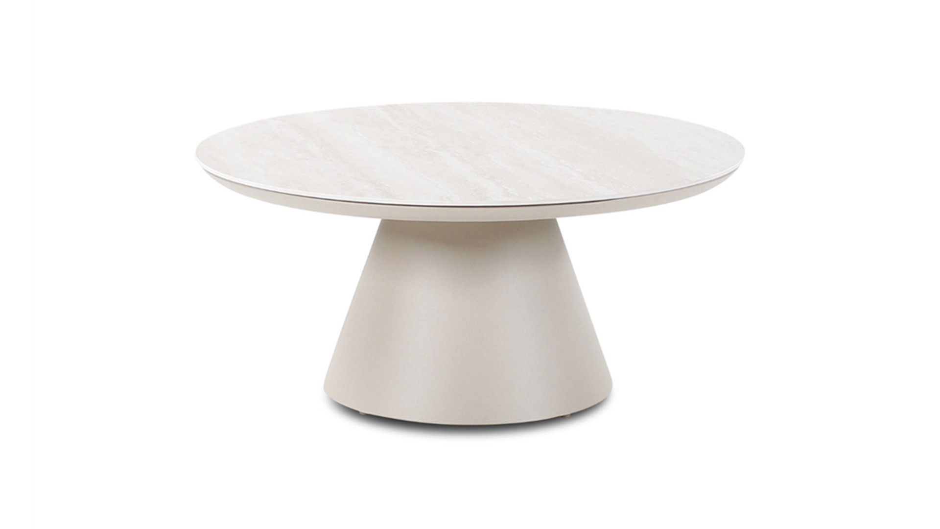 Ariba Low Coffee Table Alu Frame Topo - Ceramic Top Travertino