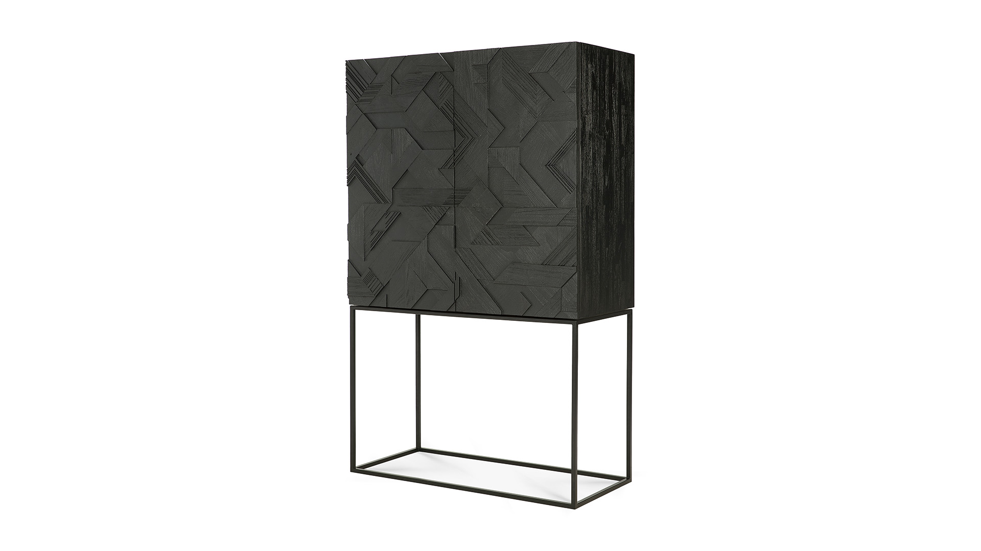 Teck noir Armoire Graphic 100 x 45cm Ethnicraft