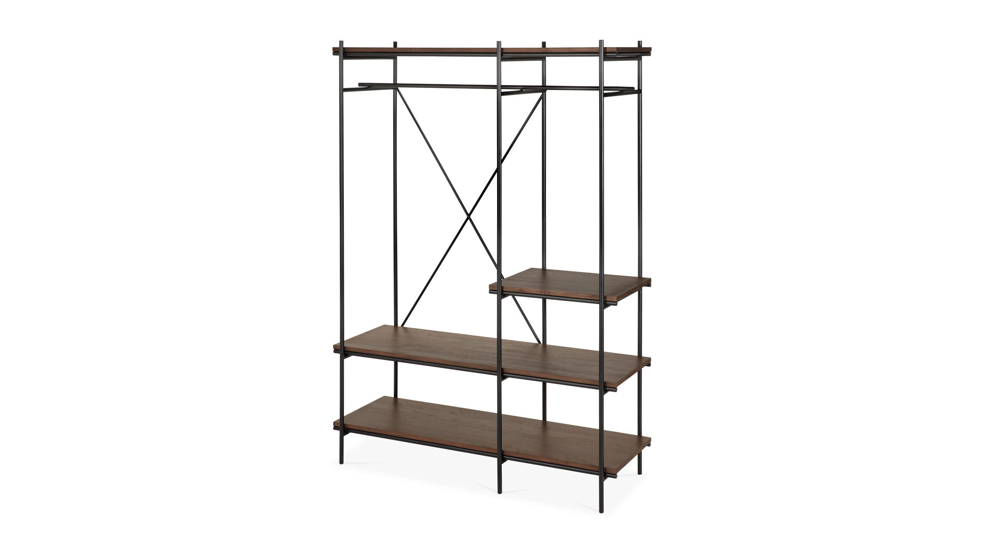 Teak Braun Oscar Hängeregal 140 x 51cm Ethnicraft