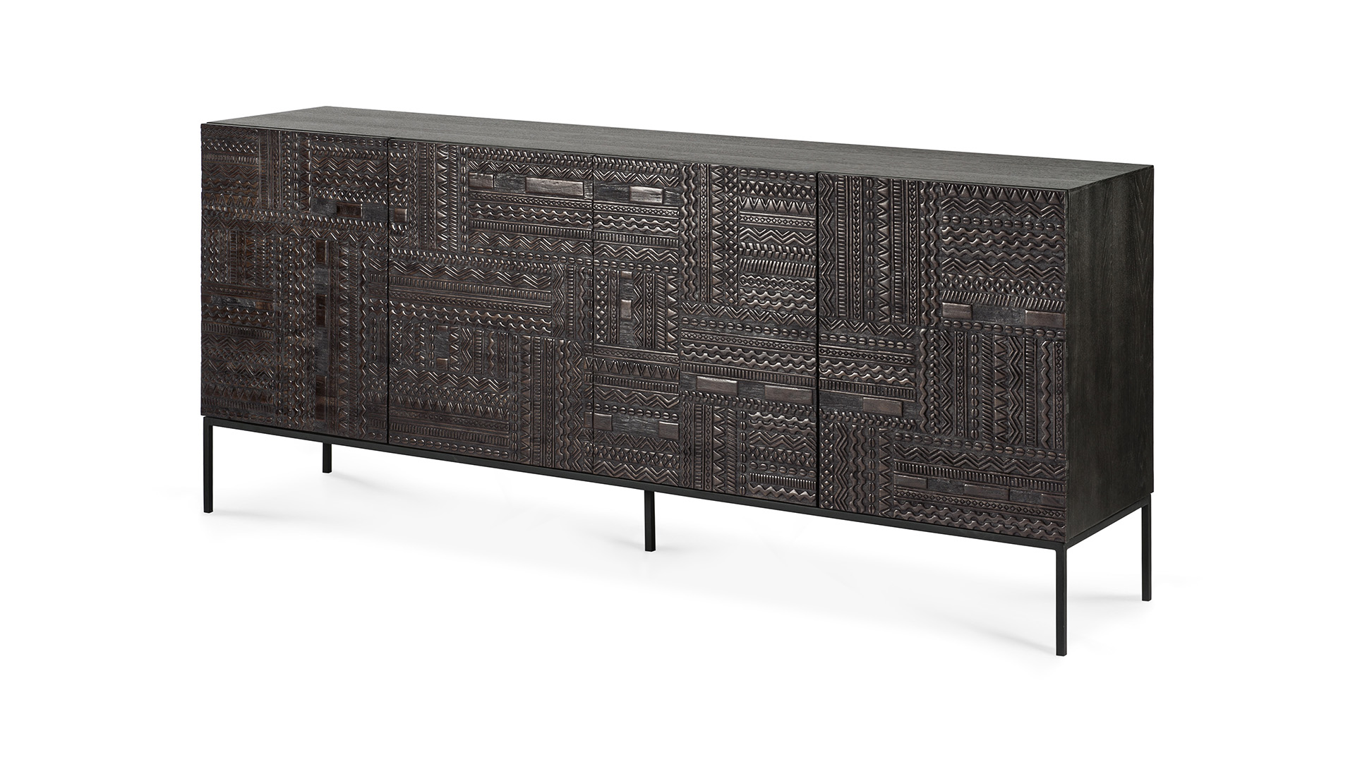 Teak Zwart Tabwa Buffetkast 200 x 45cm Ethnicraft