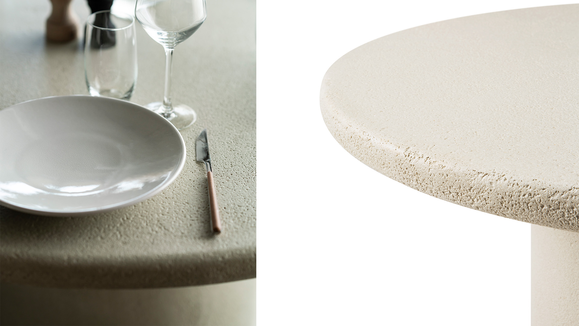 Microcement Elements Eettafel 90 x 90cm Ethnicraft