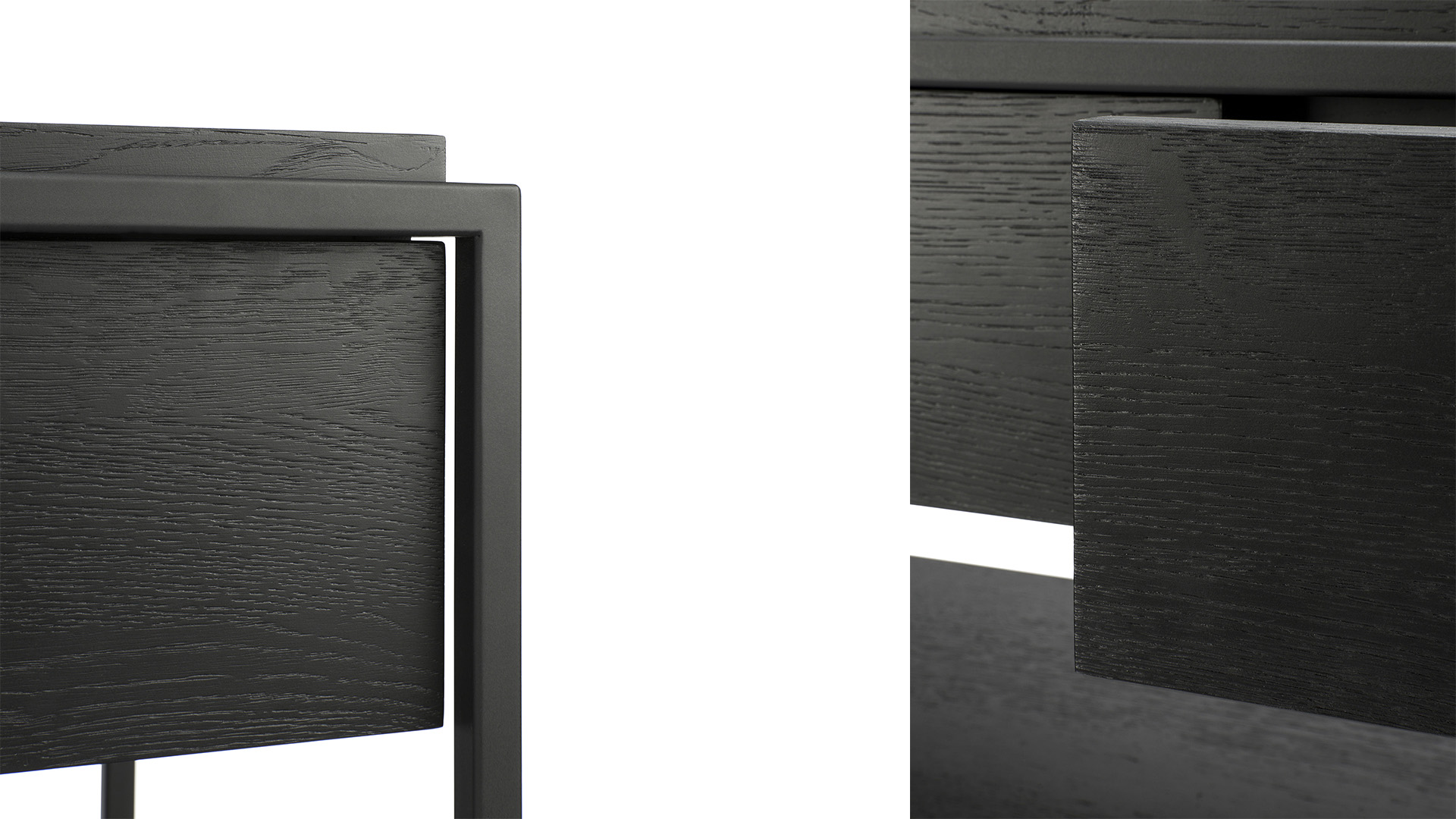 Oak black Monolit console 122 x 40cm Ethnicraft