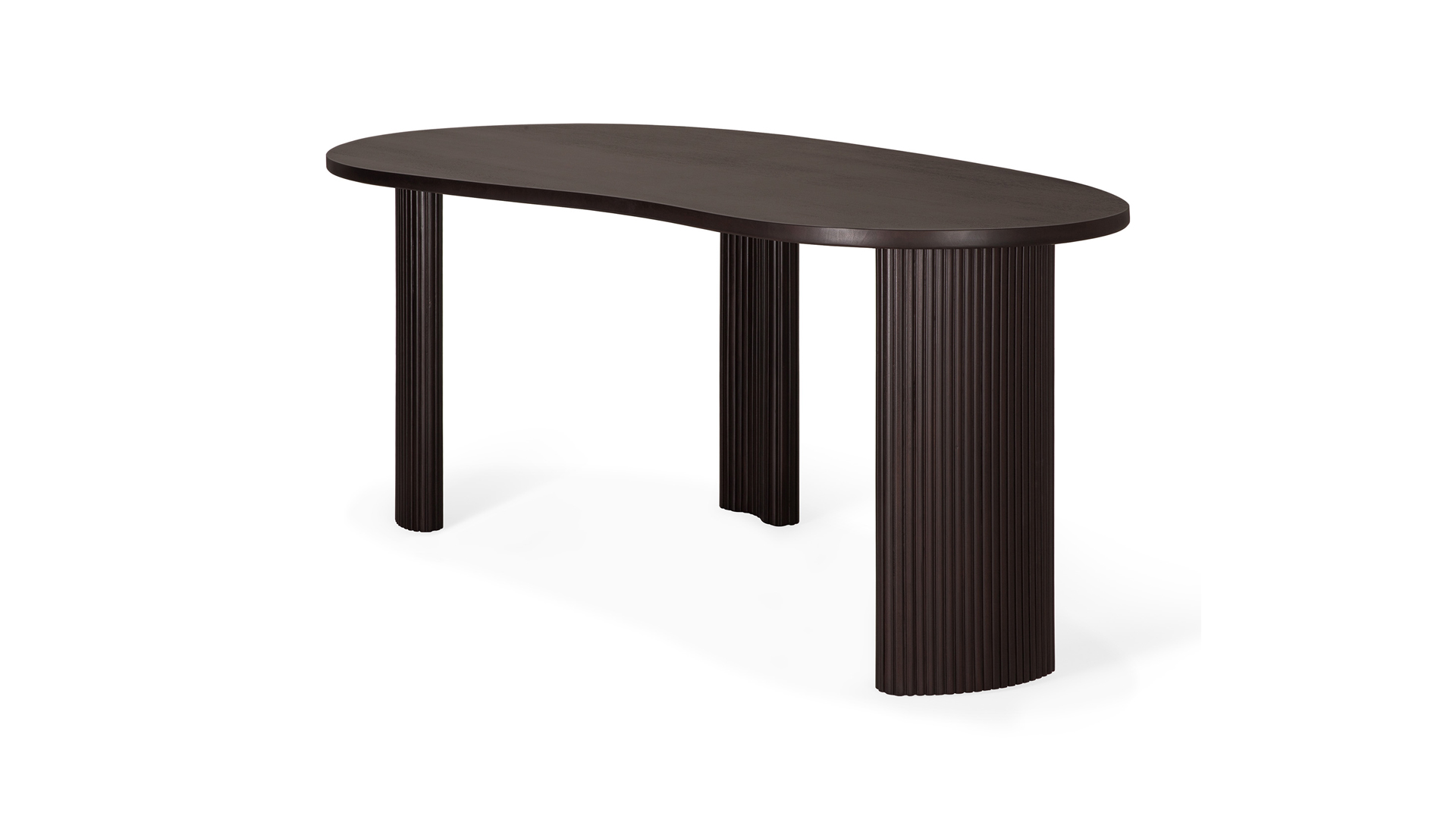 Acajou brun foncé Boomerang 200 x 100cm Ethnicraft