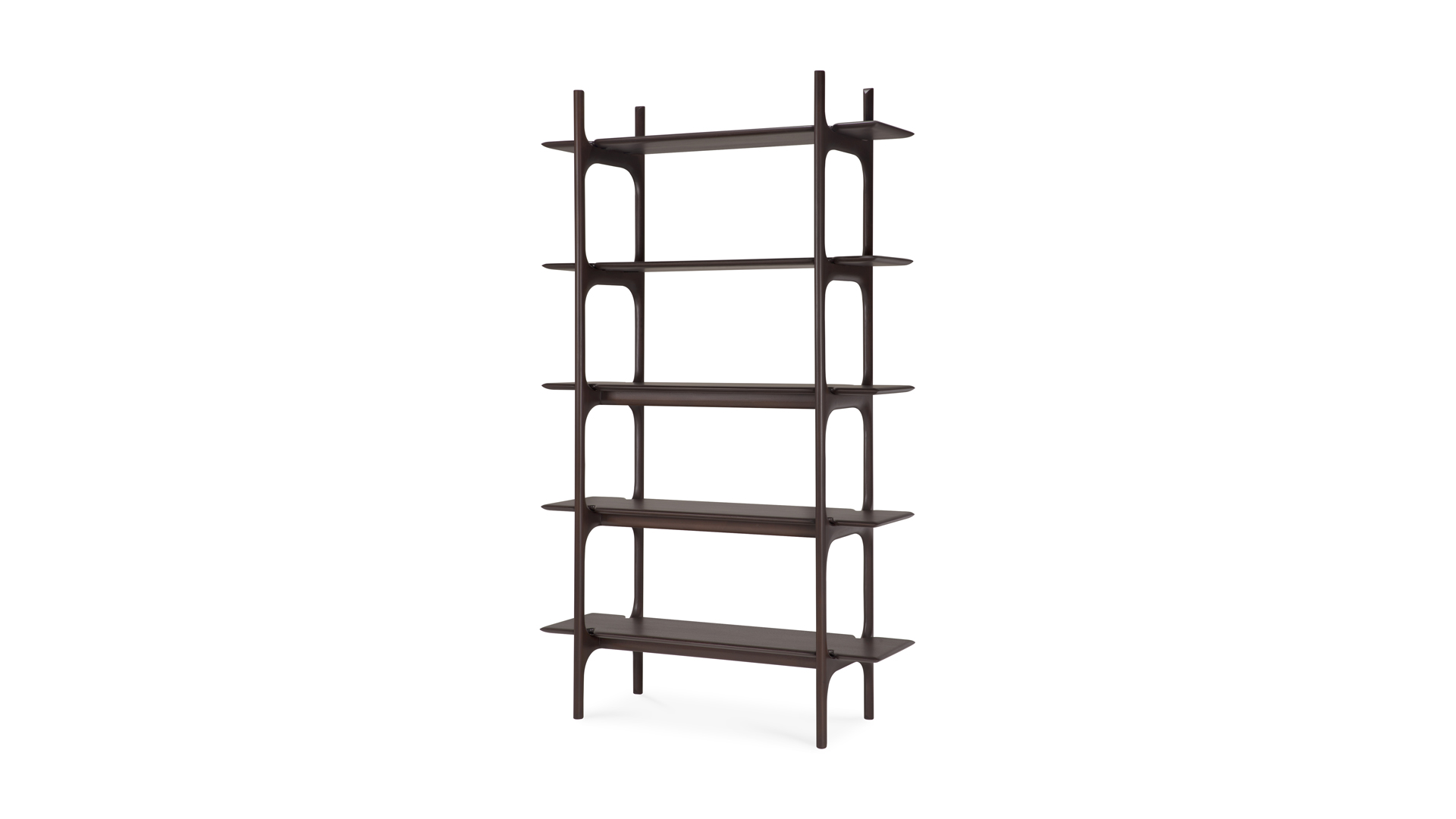 Mahogany dark brown PI rack 110 x 39cm Ethnicraft