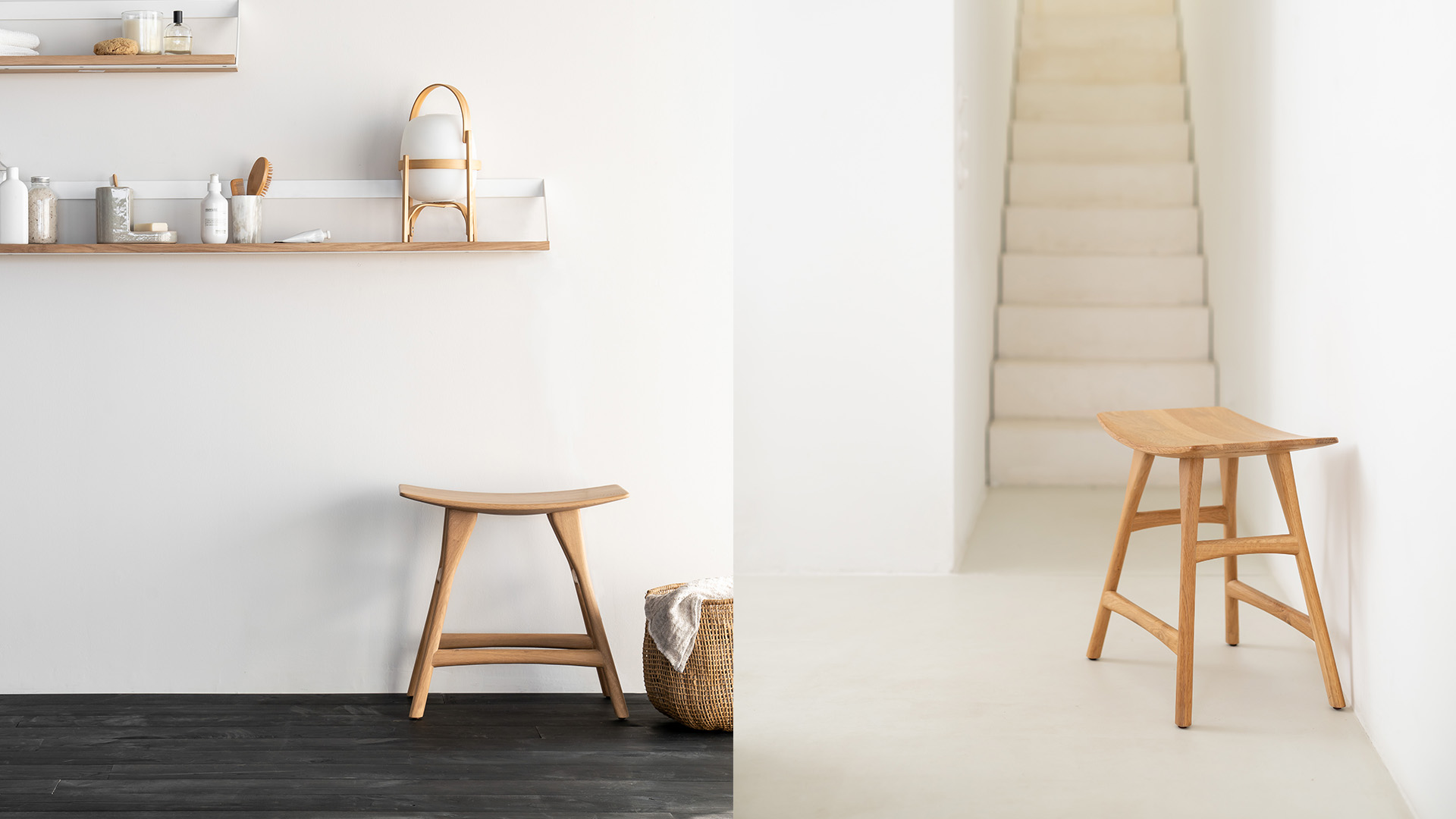 Chêne Tabouret Osso 50 x 33cm Ethnicraft