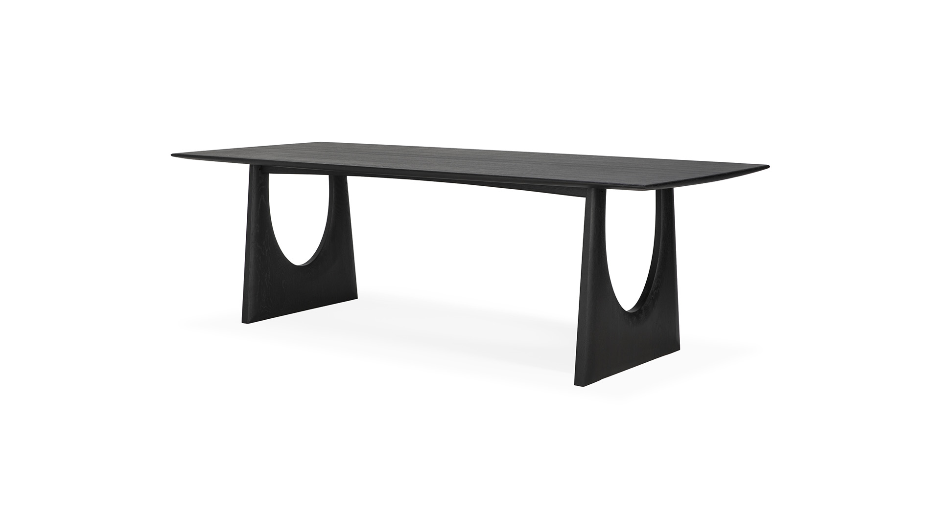 Oak black Geometric dining table 220 x 100cm Ethnicraft
