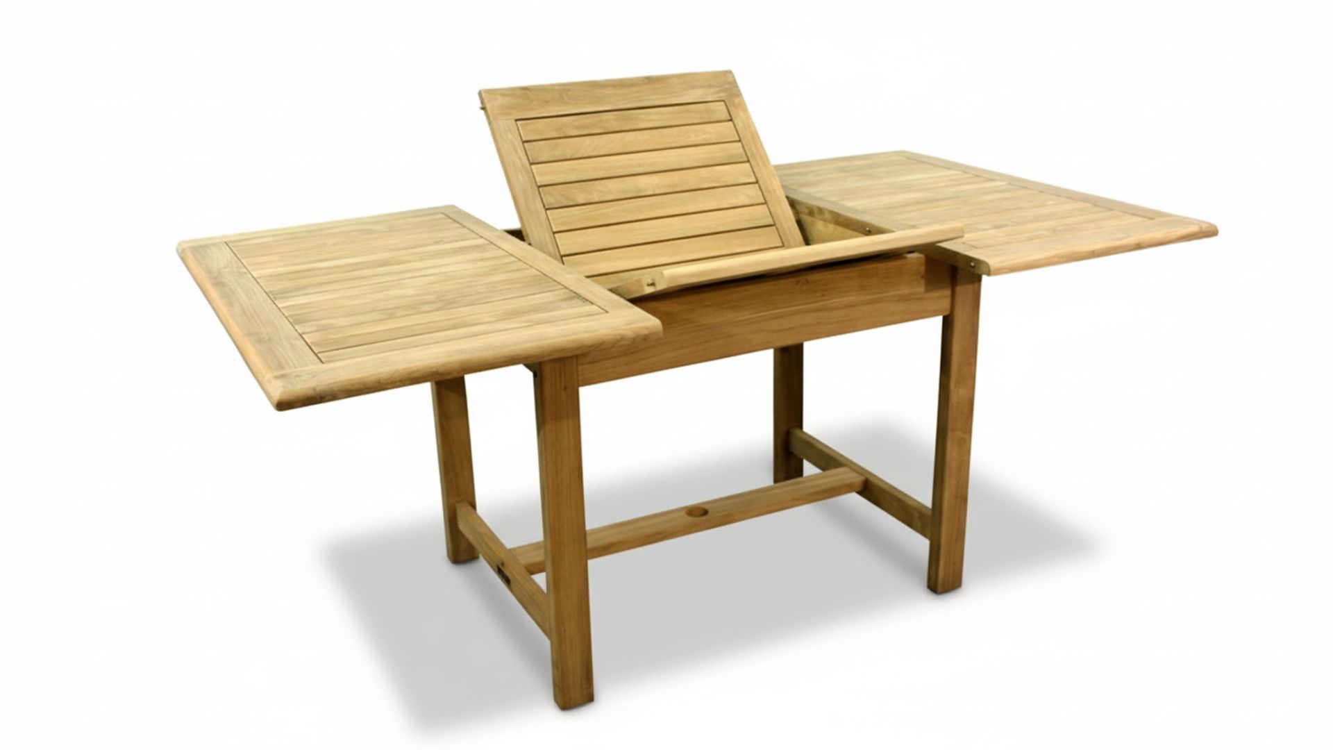 Ausziehbarer Gartentisch, rechteckige Lamellen, 5 cm, 120 x 180 x 105 cm – Diamond-Kollektion