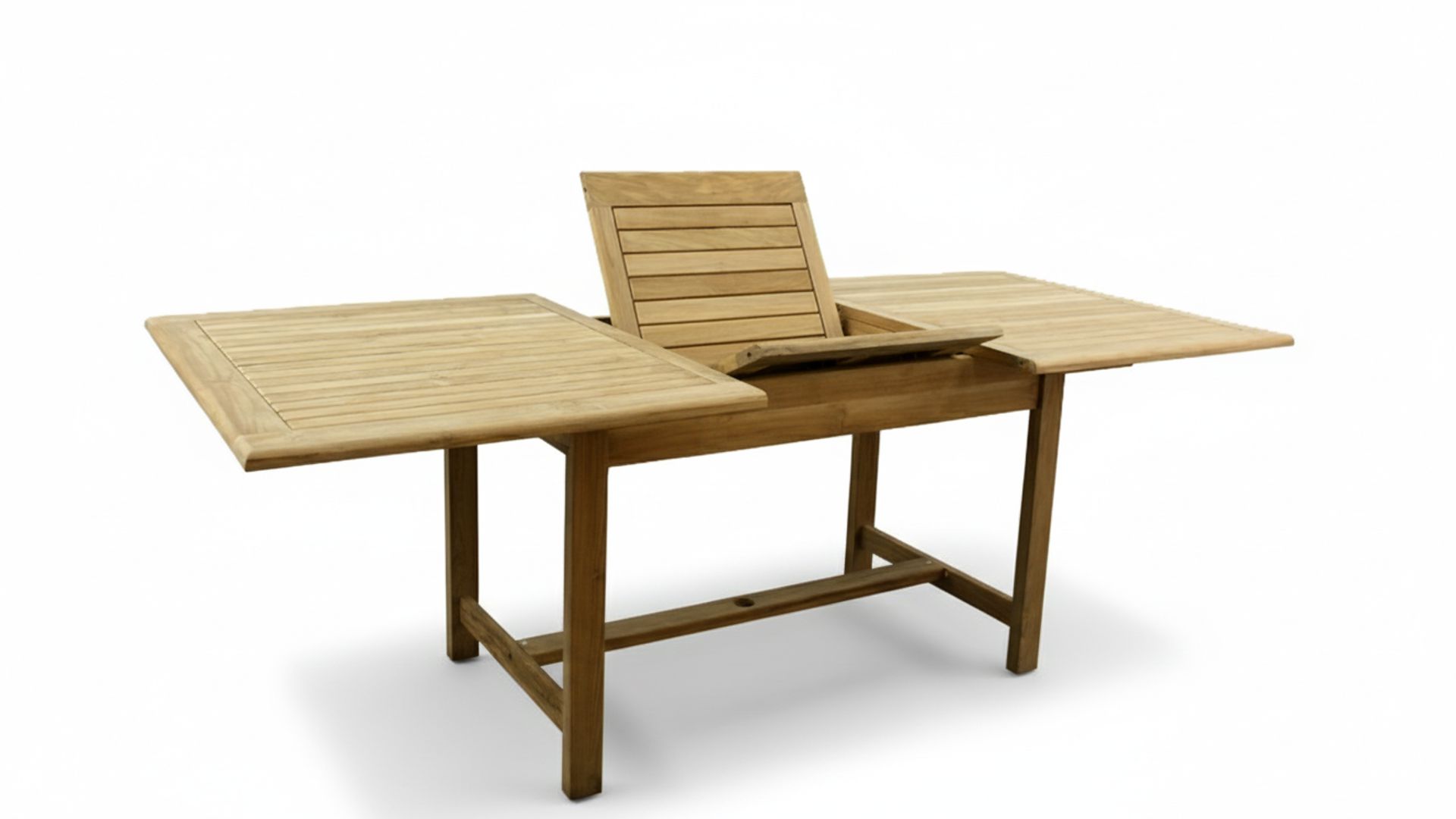 Ausziehbarer Gartentisch, rechteckige Lamellen, 5 cm, 160 x 210 x 105 – Diamond-Kollektion