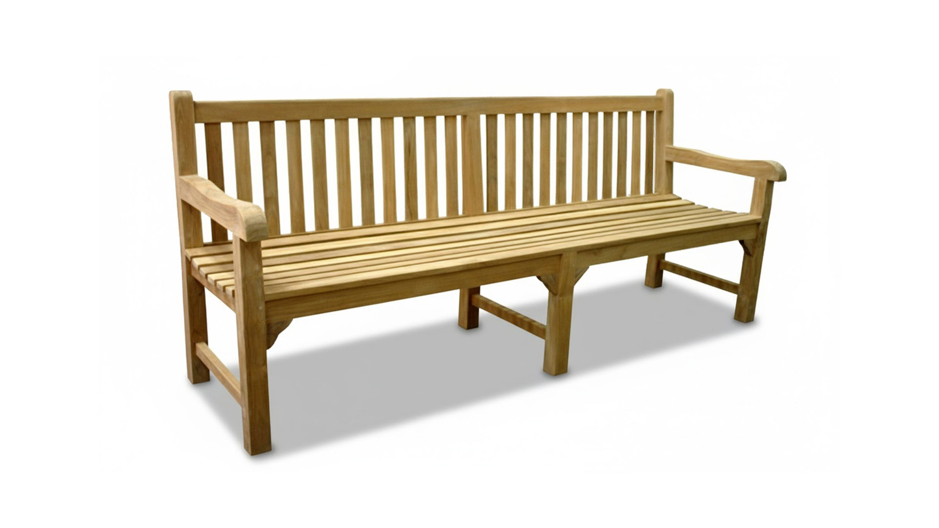 Gartenbank mit gerader Rückenlehne 220cm P5 Parkbank 220 x 92 x 66cm – Diamond-Kollektion
