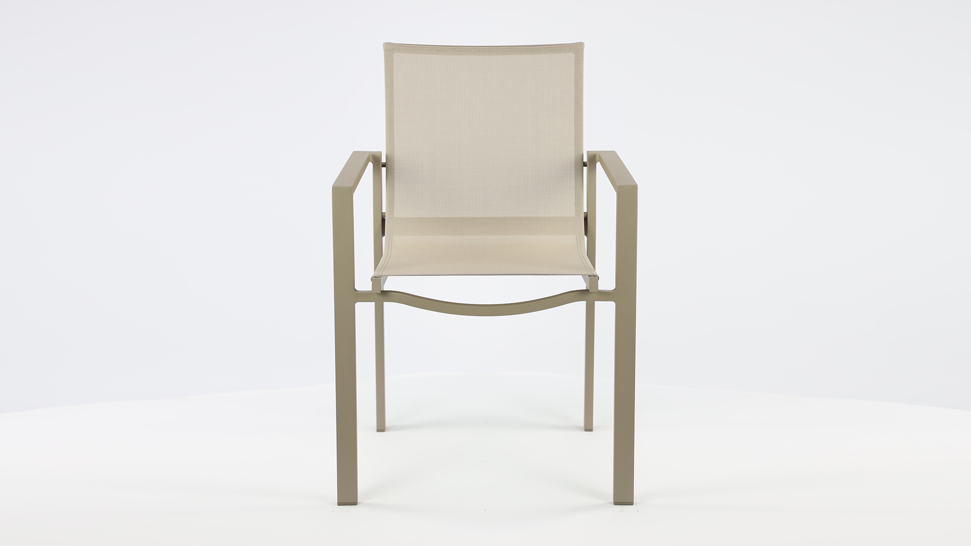 Alu Stacking Chair Arolla Champagne Matt - Light Taupe Textilene