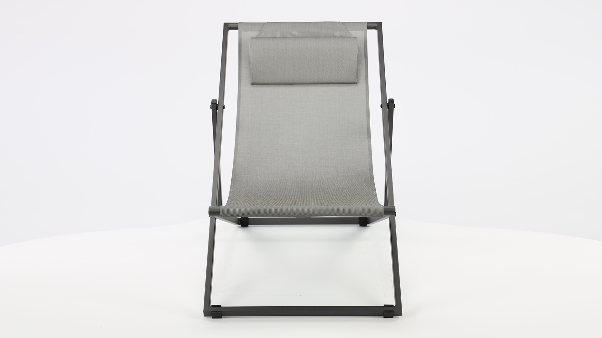 Alu Libec Transat Charcoal Mat - Textilène Gris Argent