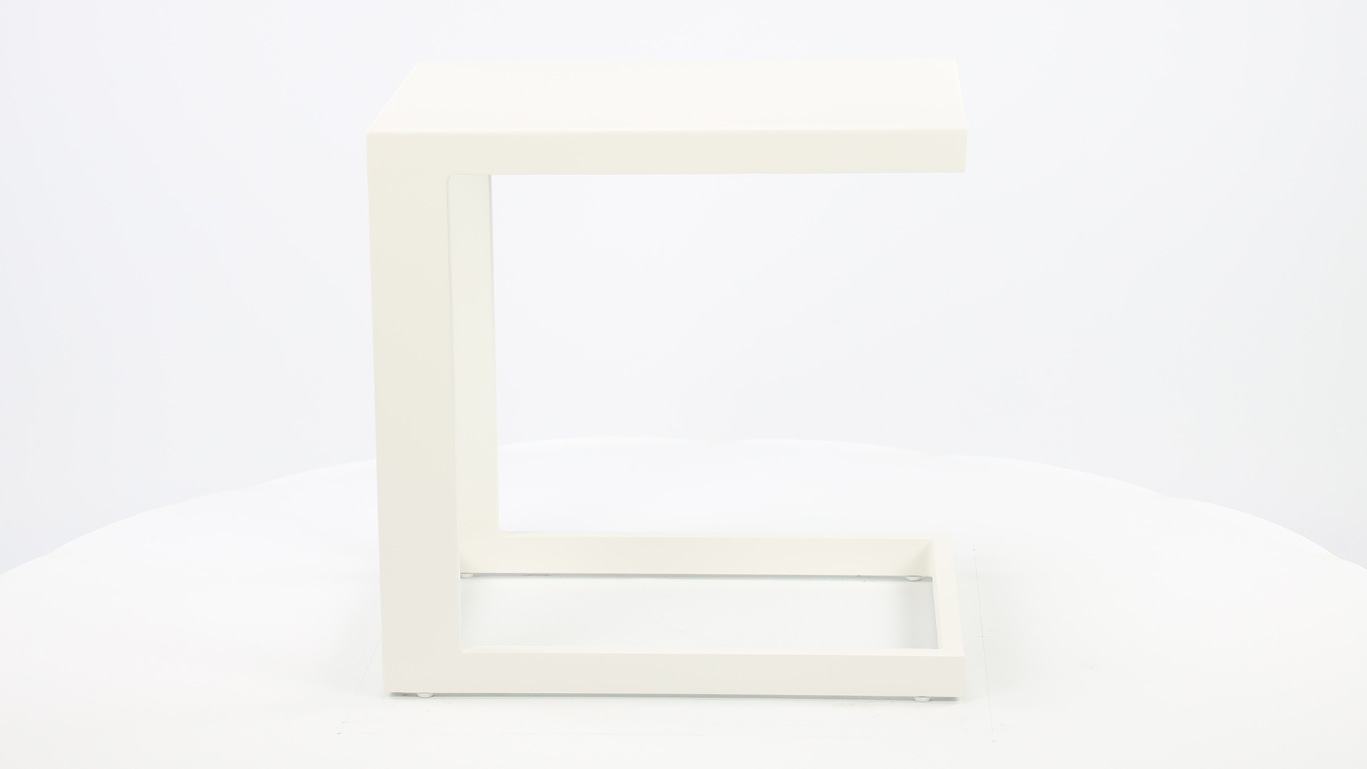 Alu Bijzettafel Sion White Mat 55 x 40 x H55cm