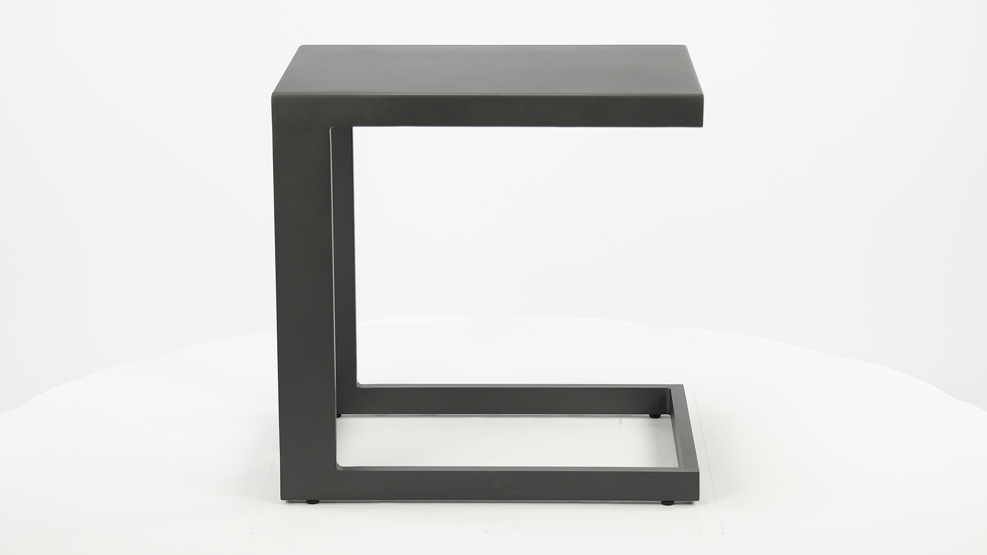 Alu Bijzettafel Sion Charcoal Mat 55 x 40 x H55cm 