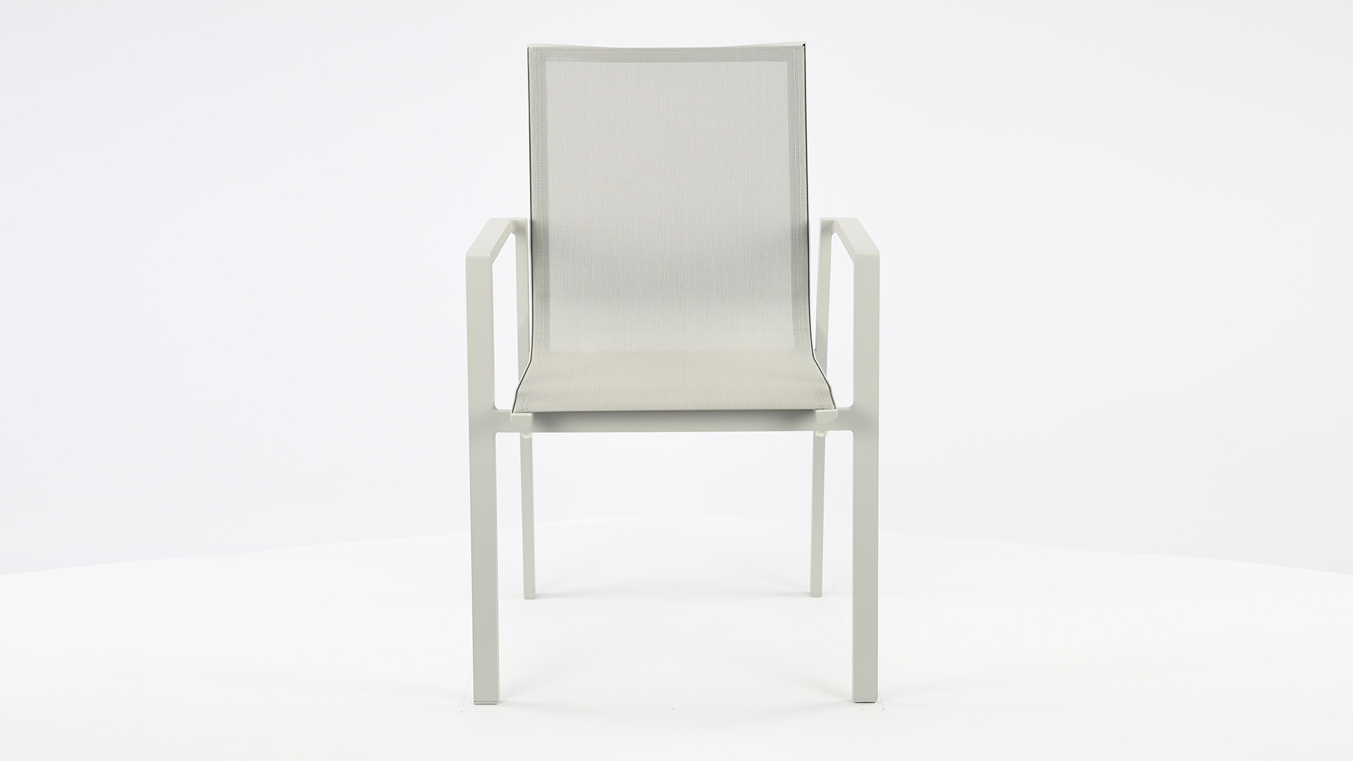 Alu Stapelstoel Arosa Mistral Grey Mat Textilene Light Grey