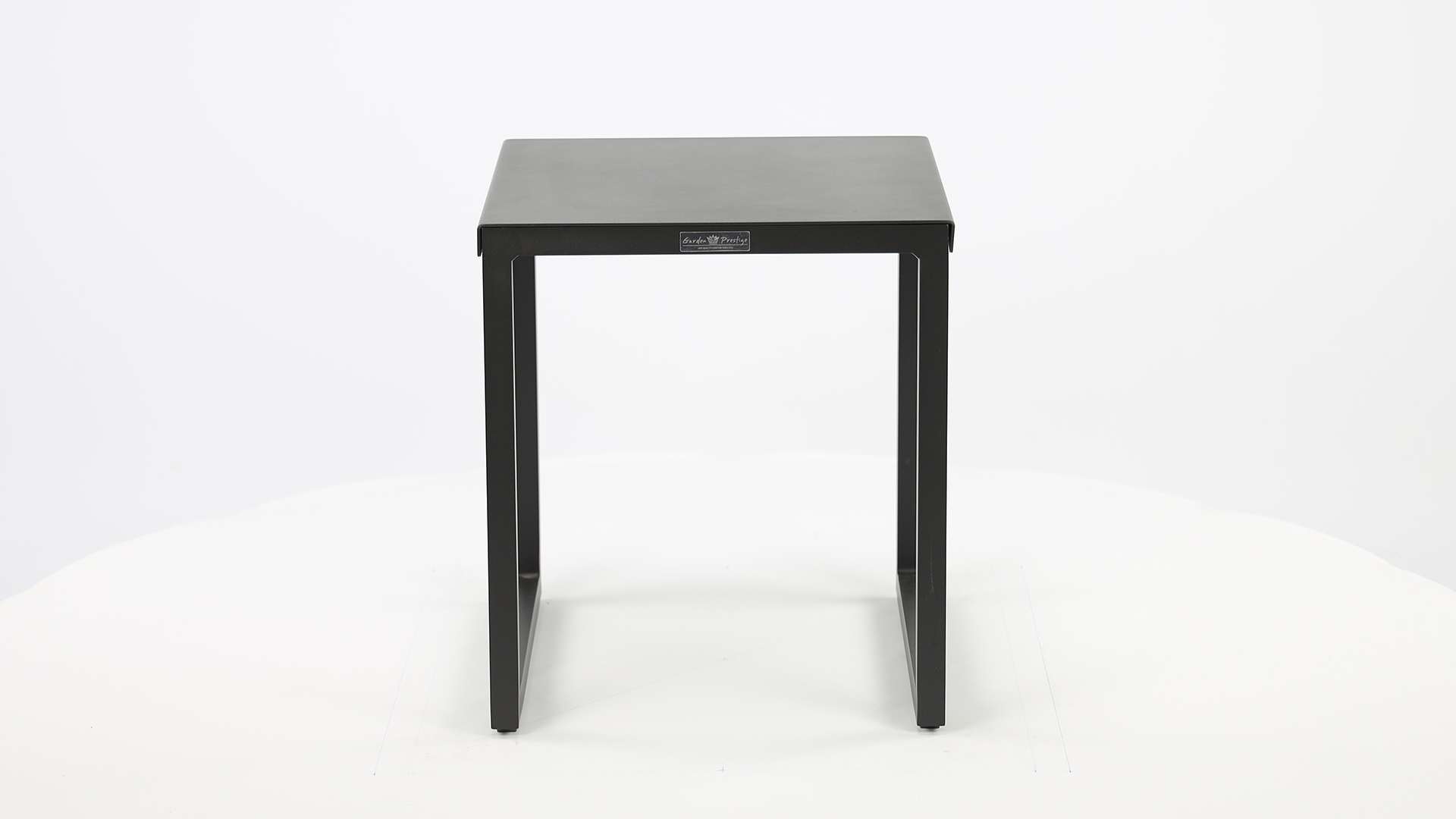 Table d'Appoint Alu Bazel Charbon Mat 41 x 41 x H46cm