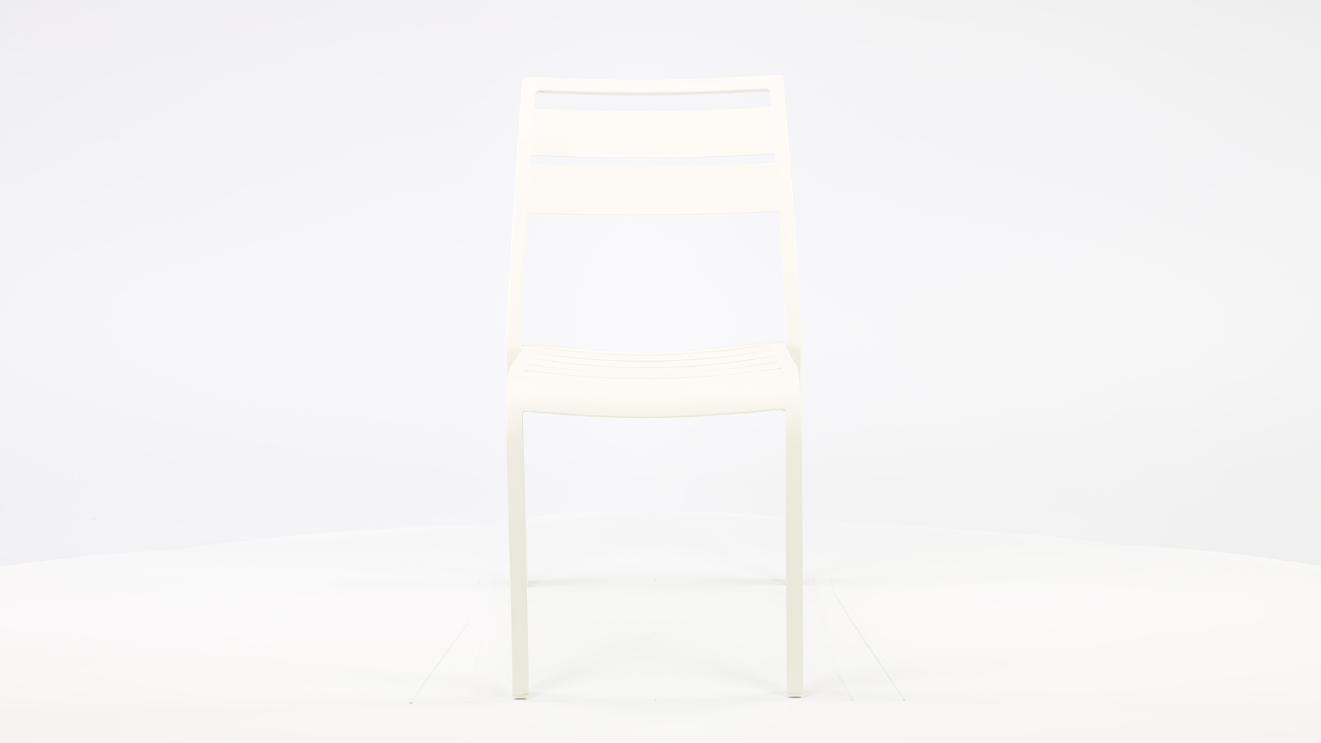 Alu Stapel stoel Nice Slat White Mat 
