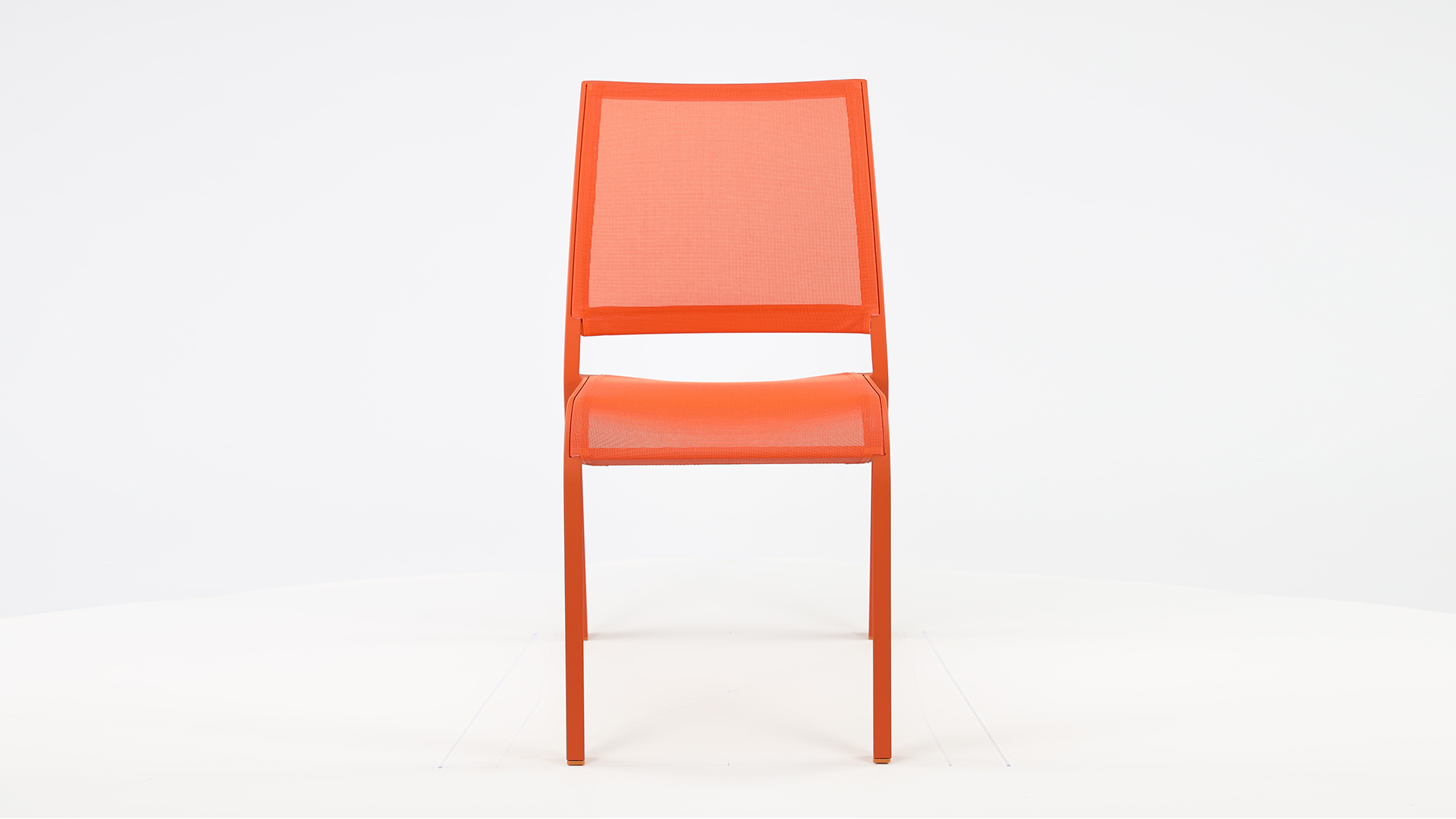 Alu Stapelstoel Nice Orange Mat + Orange Textilene 