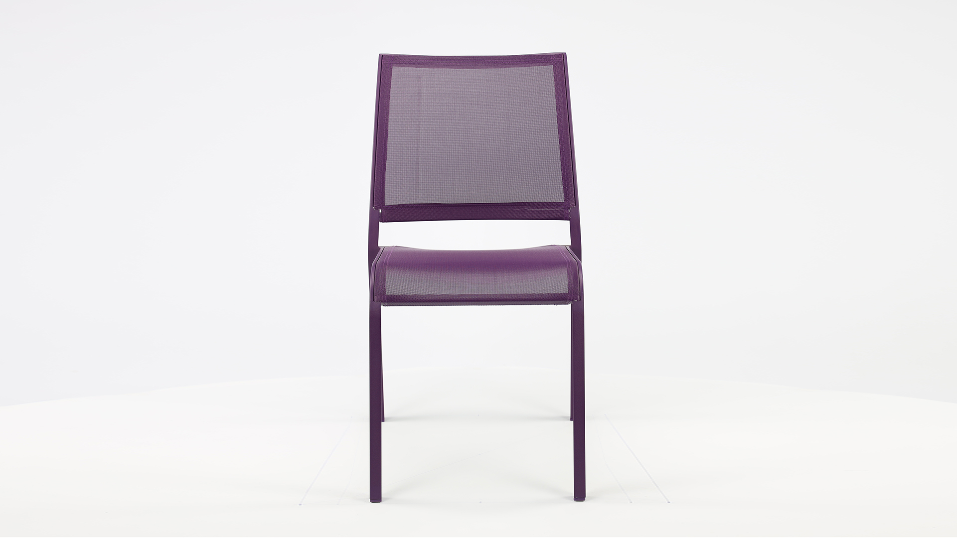 Alu Stapelstoel Nice Purple Mat + Purple Textilene 