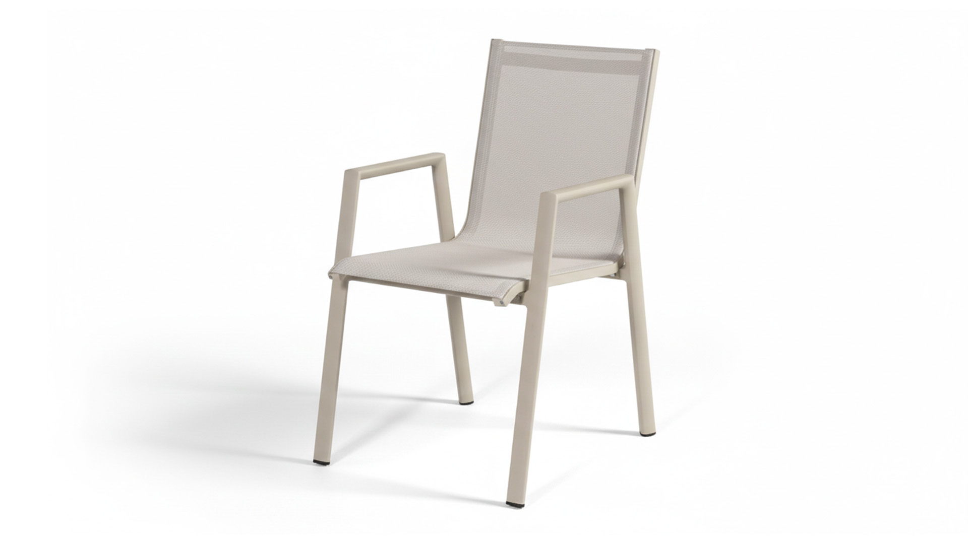 Alu Stapelstoel Samos Linnen Mat Alu Met Textilene Zand