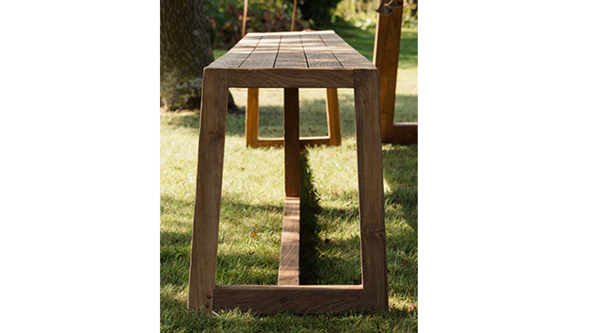 Teak Tuinbank Helsinki 300cm x 40cm x H45cm - Recup Teak