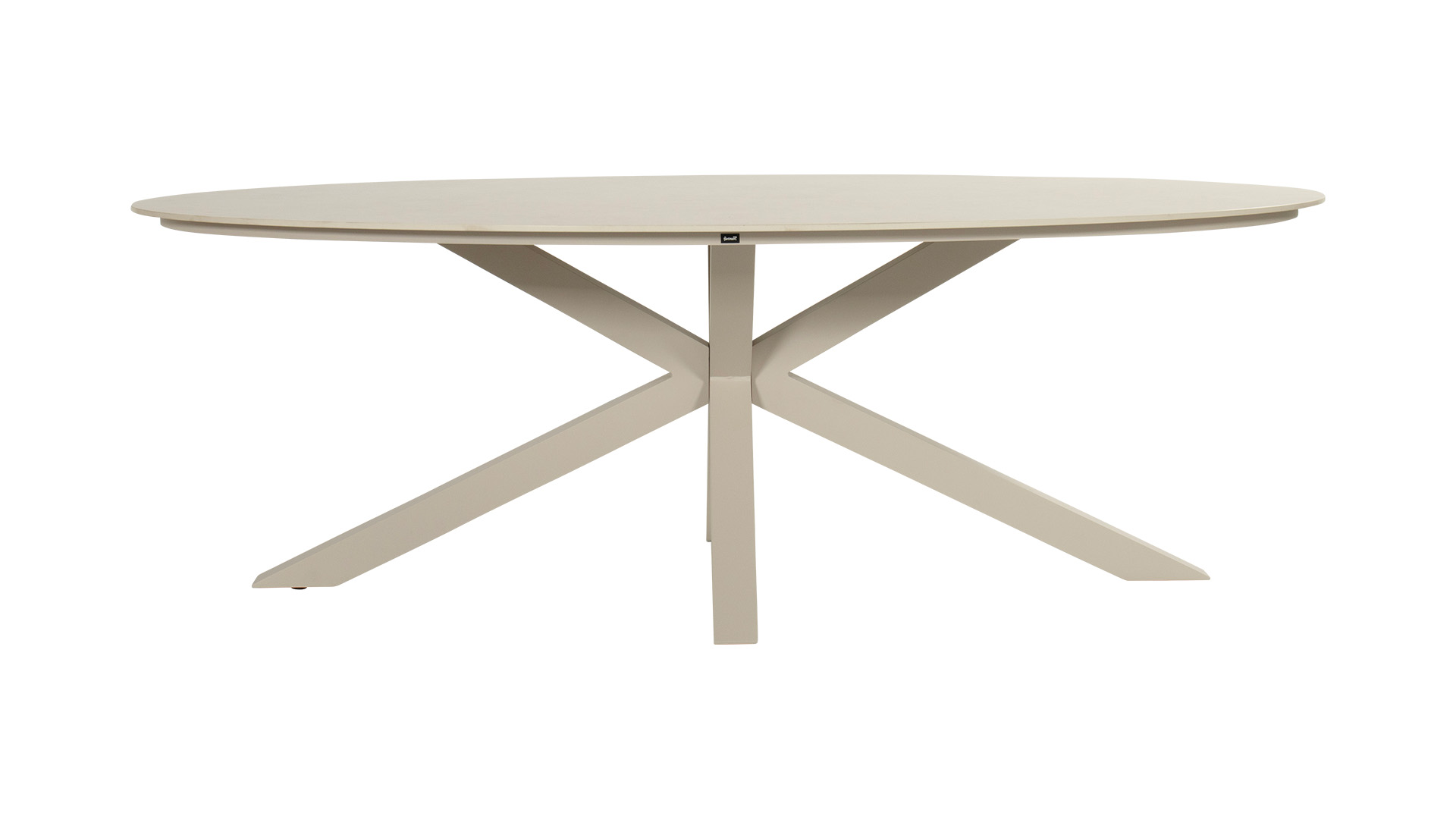 Xander Oval Garden Table Alu Matrix Frame and Ceramic Table Top Sand 220cm x 120cm