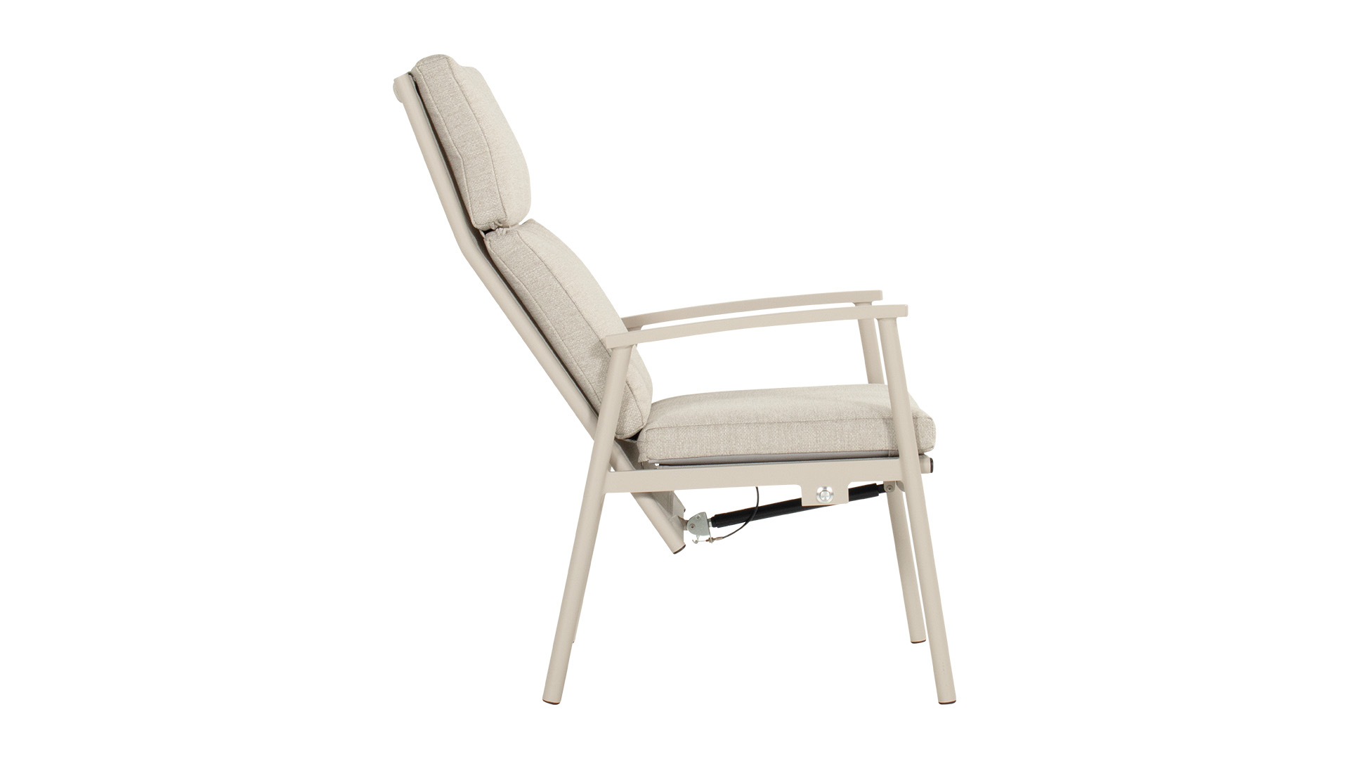 Flora High Back Recliner Aluminum Frame Sand Including Cushion