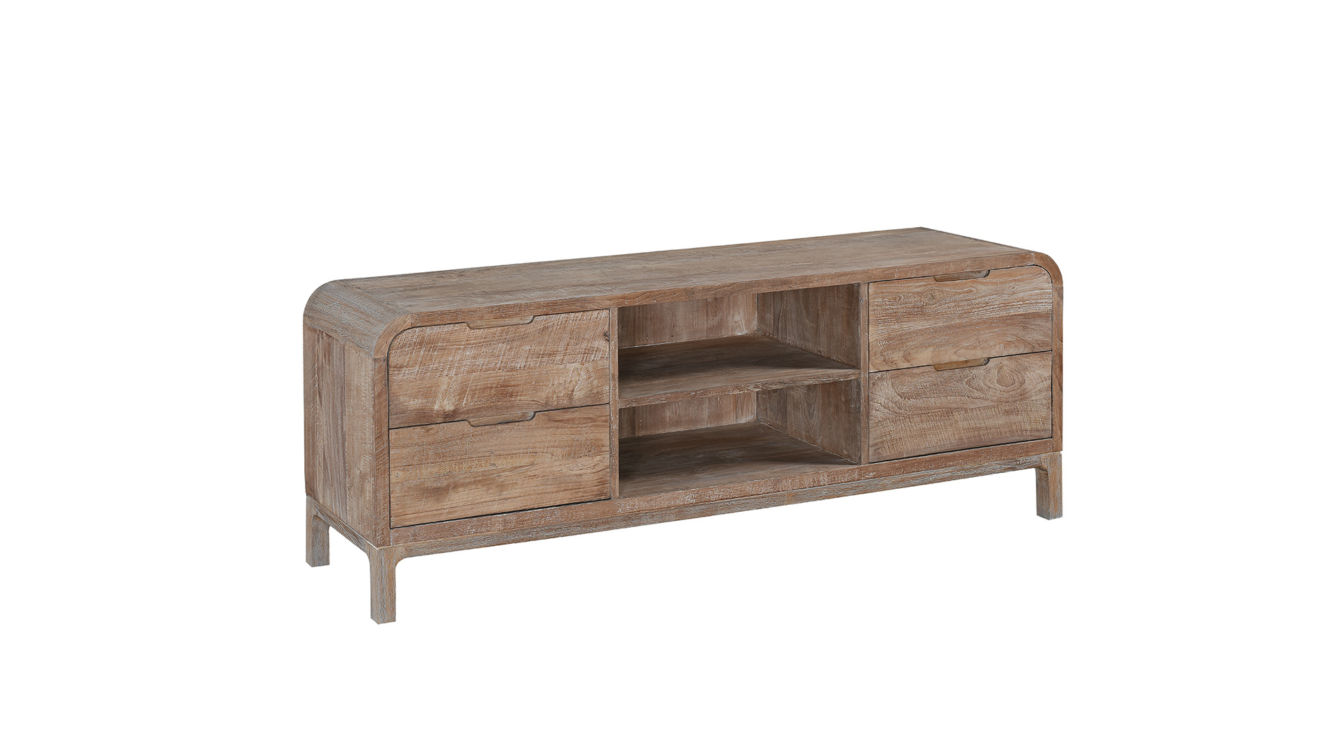 Anny TV-Meubel Met 4 Laden - Recup Teak Semi Massief