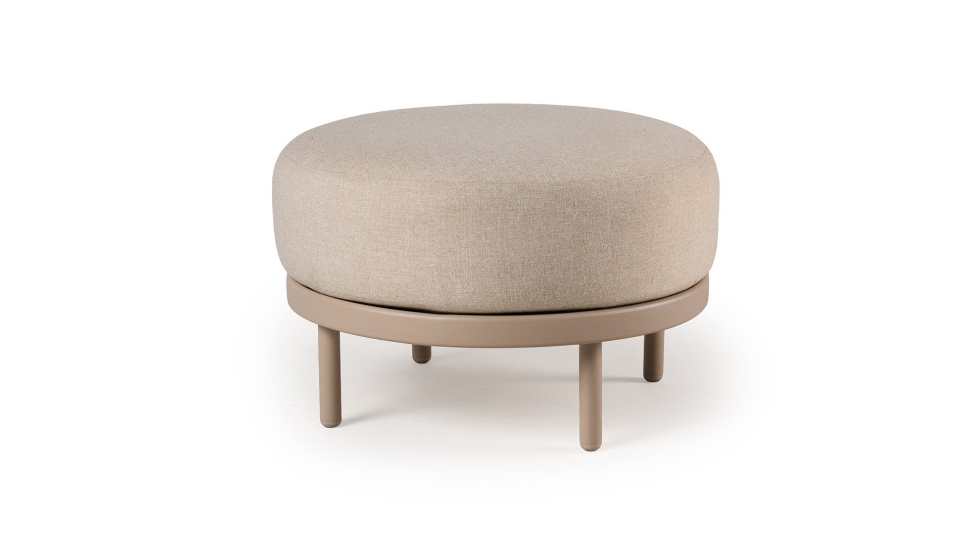 Alu Lounge Fresca Pouf Frame Champagne With Cushion Navajo White