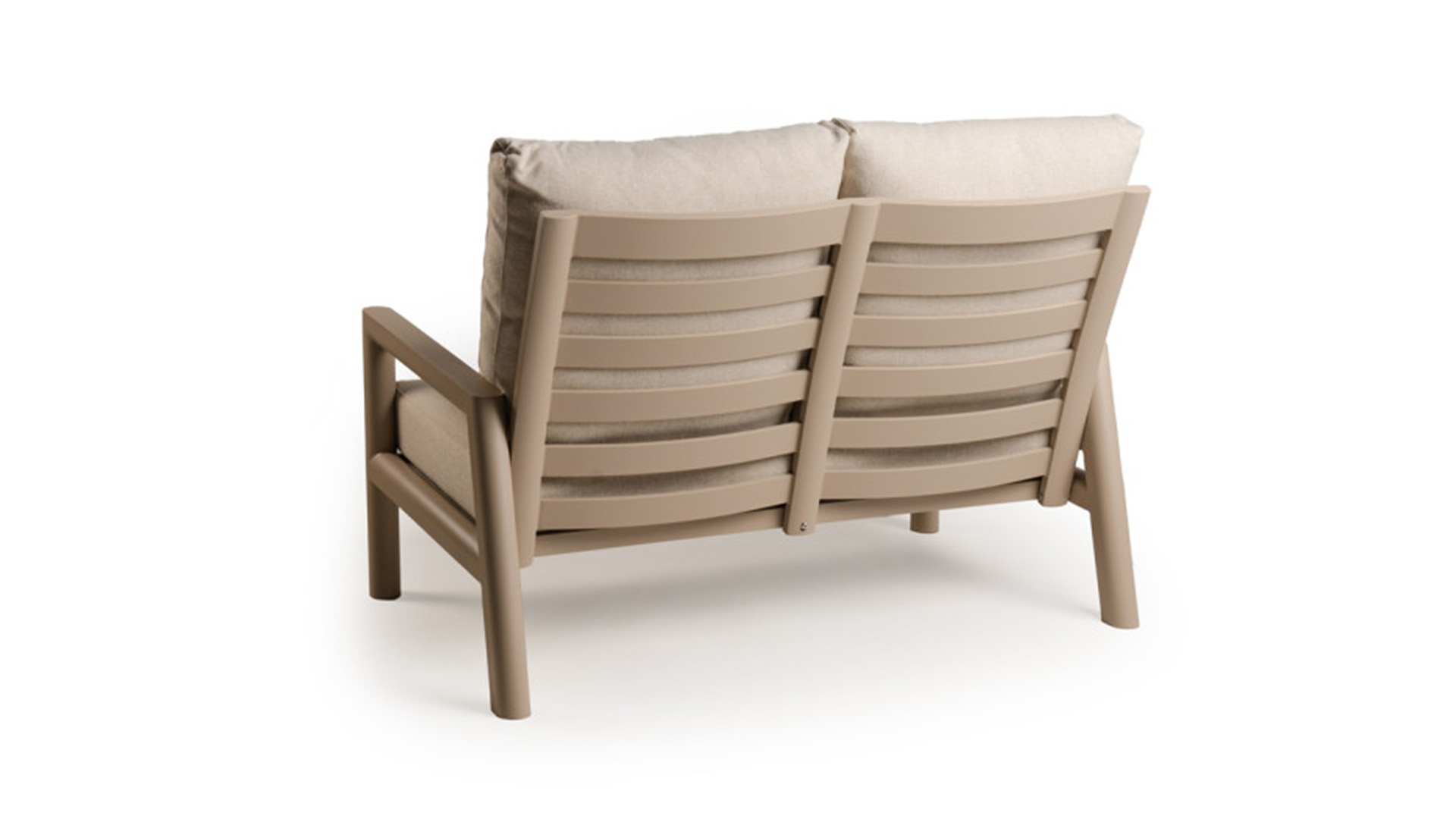 Alu Lounge Sevilla 2-Seater Champagne Frame with Navajo White Cushion