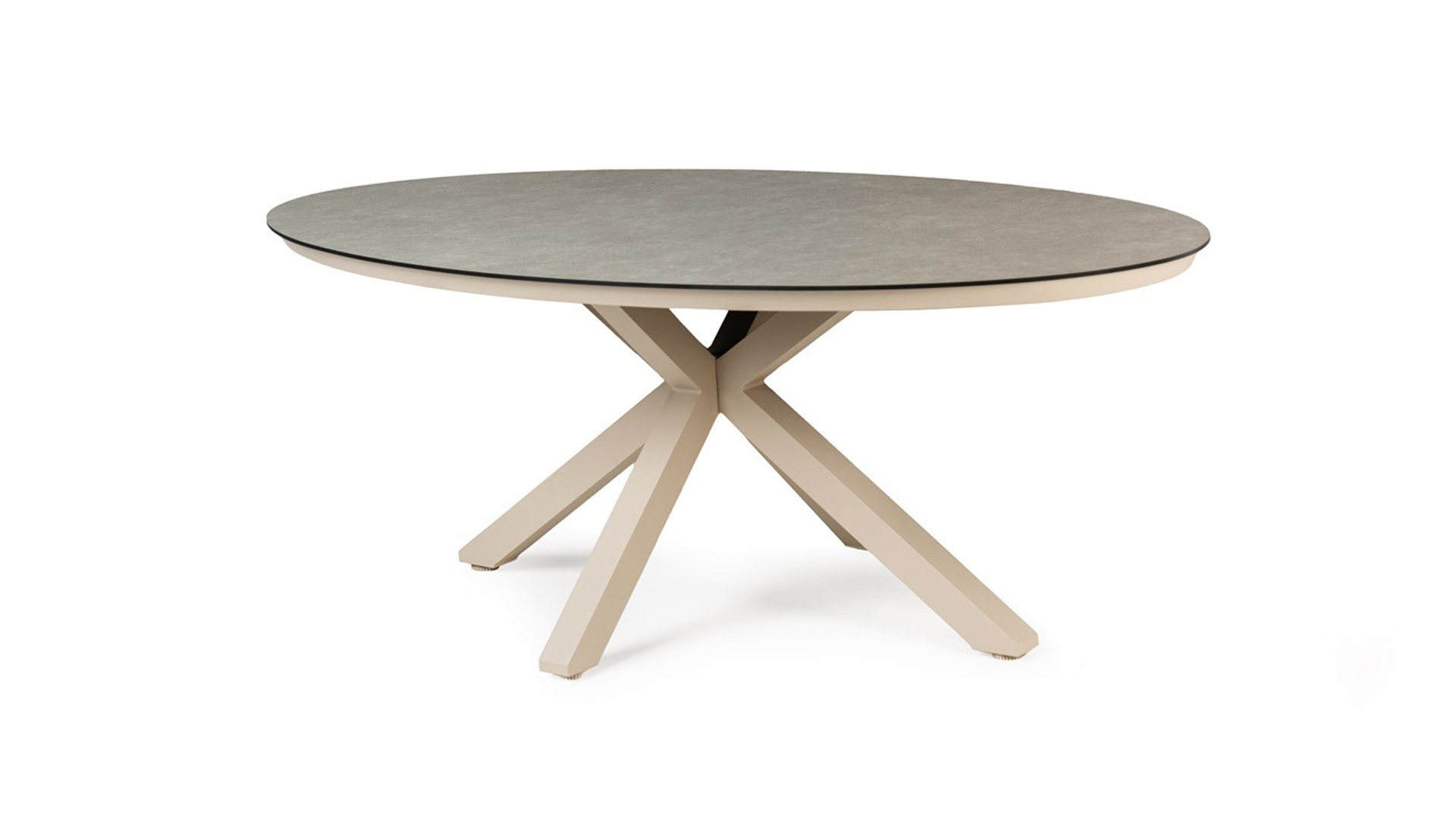 Aluminum Garden Table Oblong Champagne With Trespa Top Ophira 200cm x 110cm