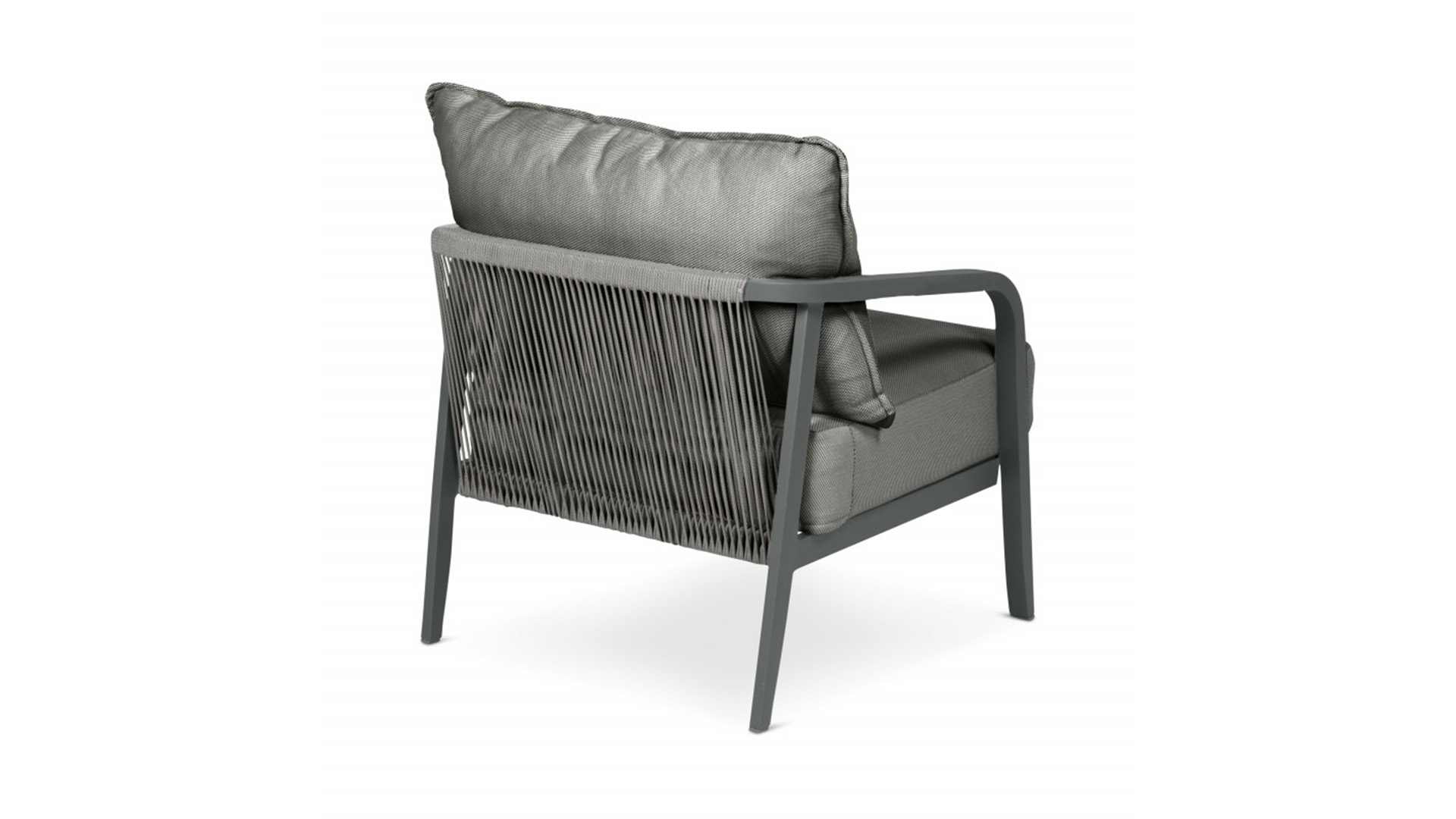 Alu Lounge Pep Club Seat Charcoal Frame With AW Cushions Olefin